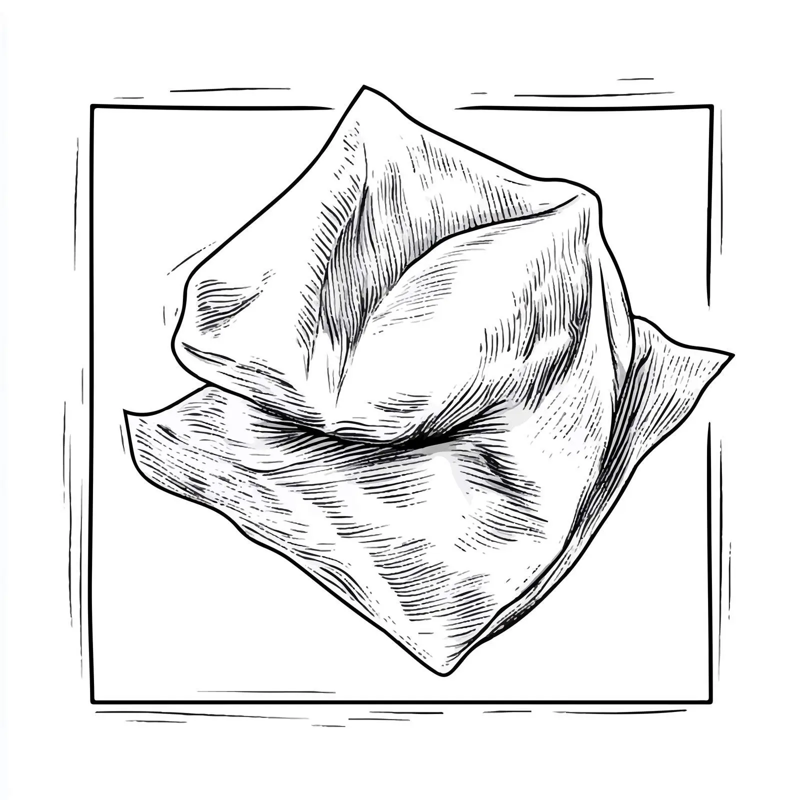 Black and White Tissue Cartoon Vector Illustration — free download from Dotvec