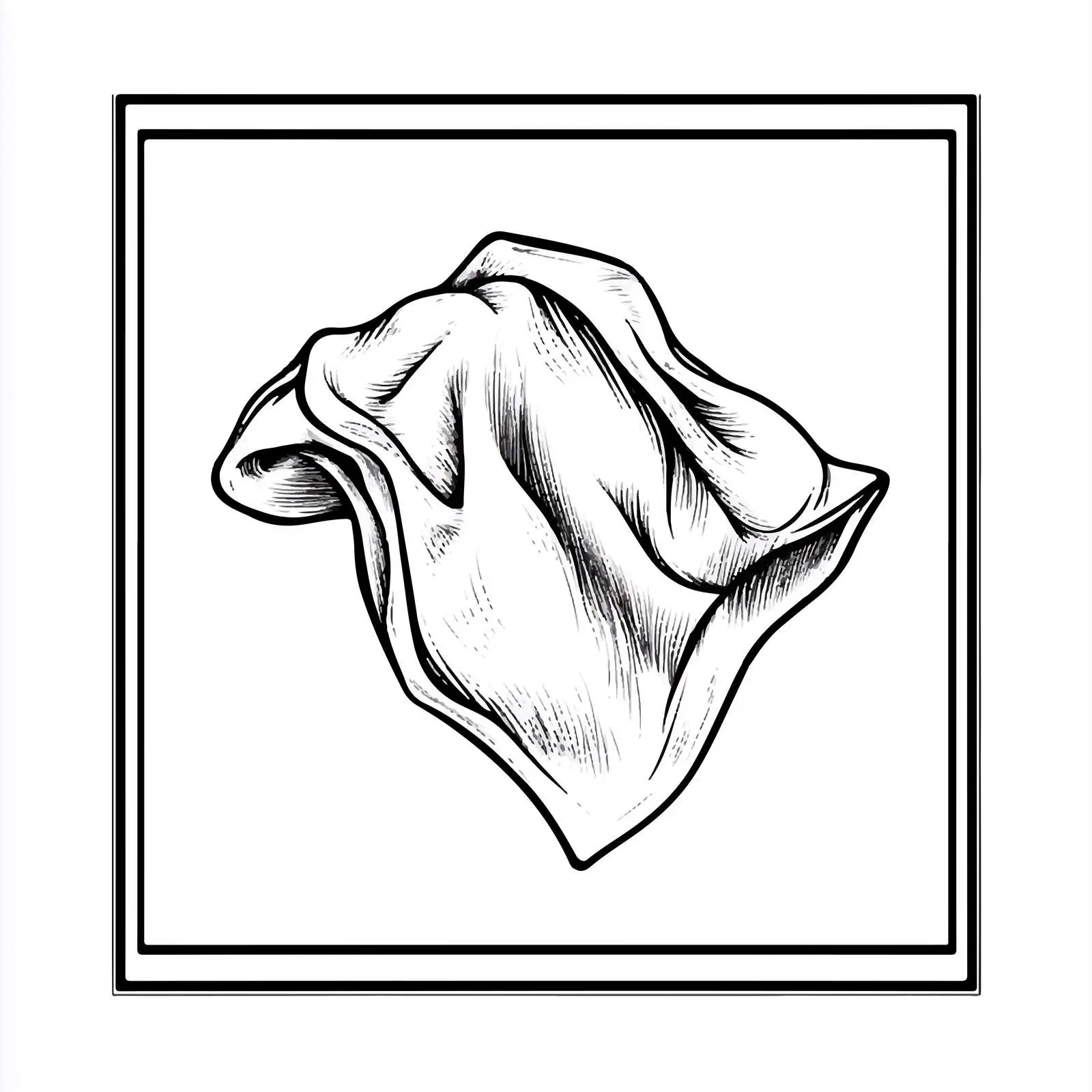 Black and White Tissue Cartoon Vector Illustration — free download from Dotvec