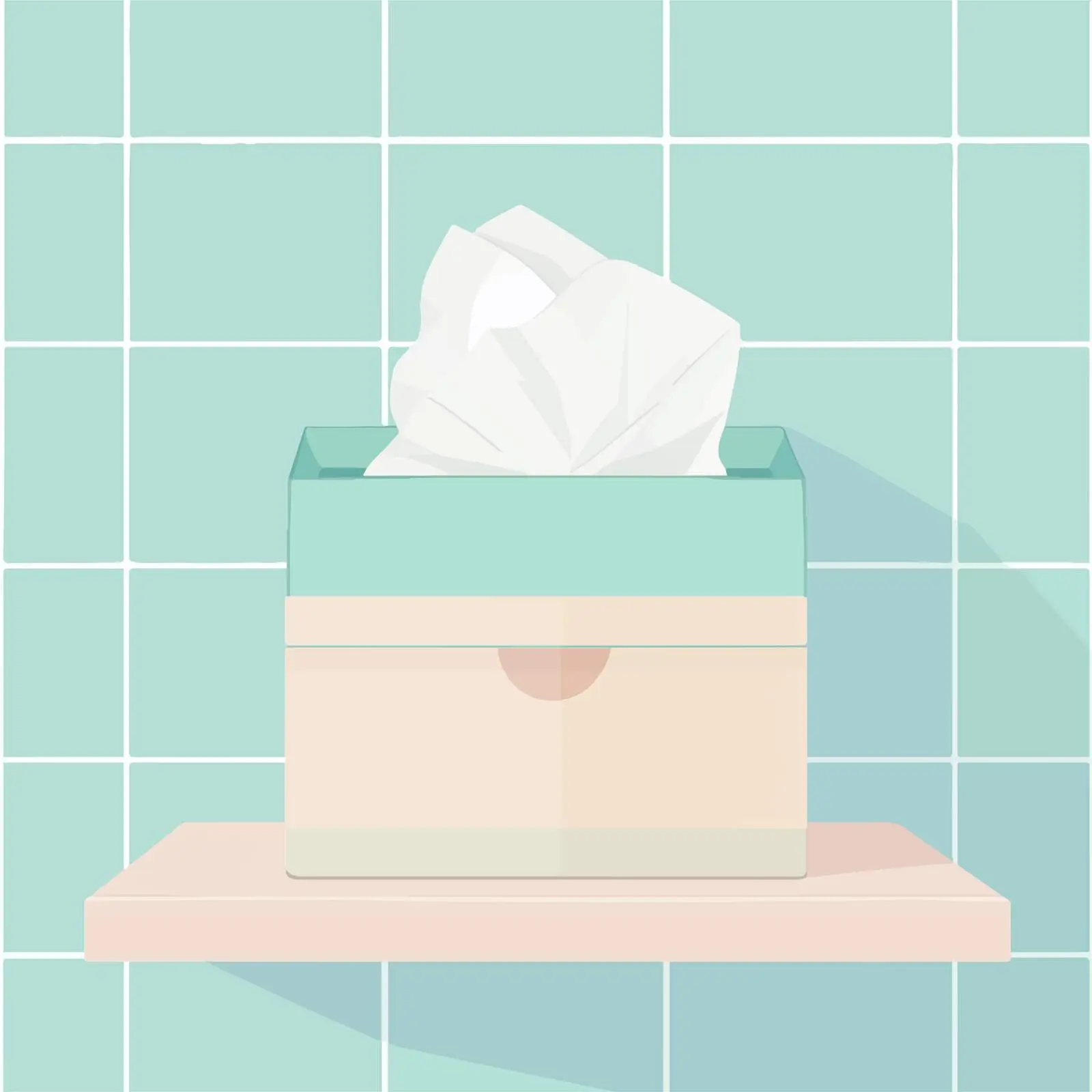 Rest Room Tissue Paper Box Illustration — free download from Dotvec
