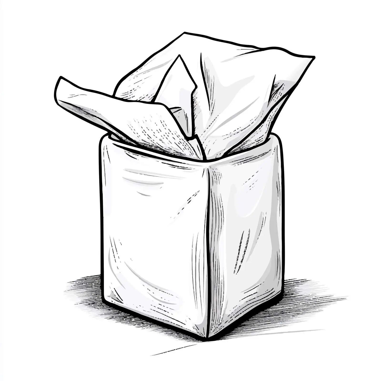 Black and White Tissue Paper Vector Illustration — free download from Dotvec