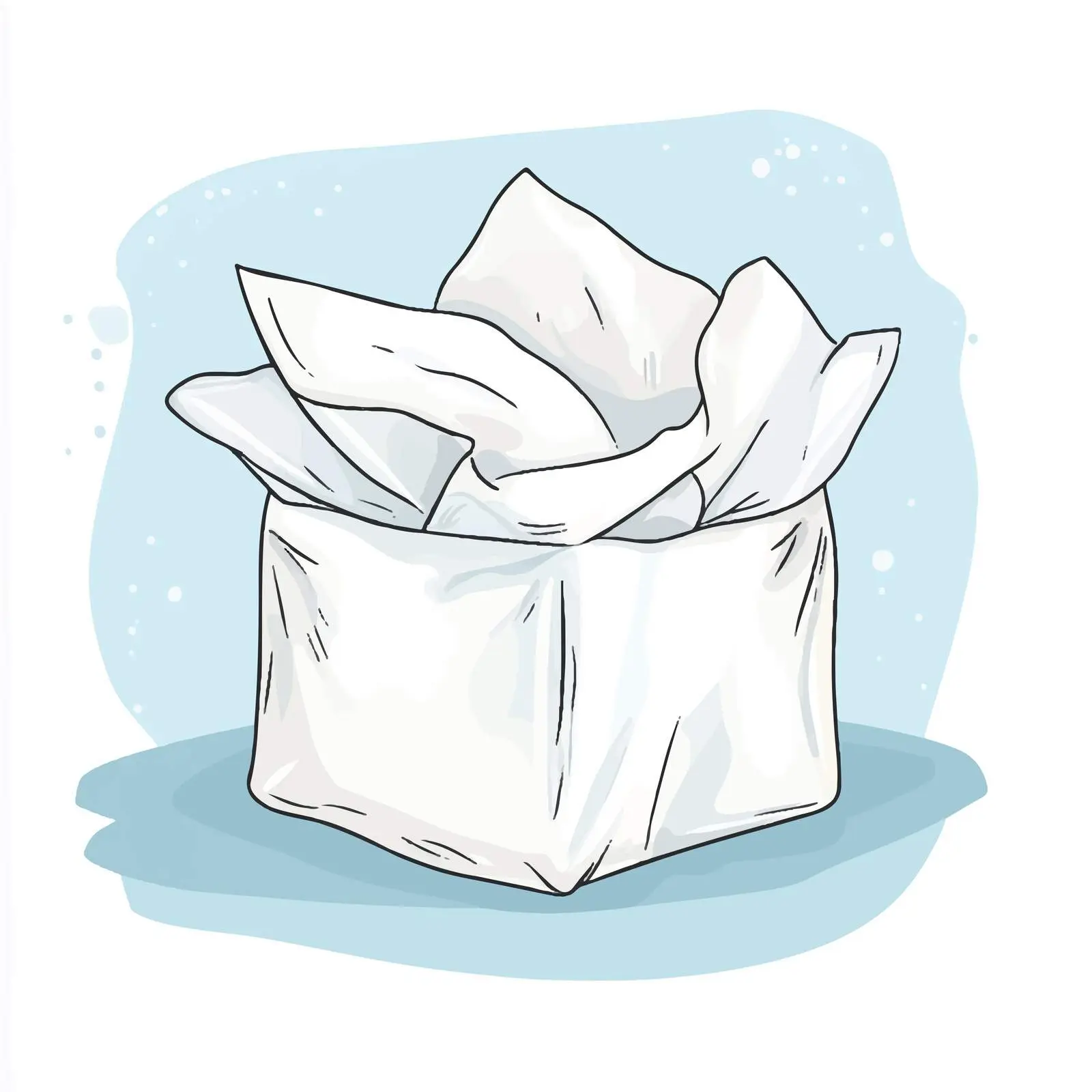 Hand-Drawn Cartoon Tissue Paper Vector Illustration — free download from Dotvec