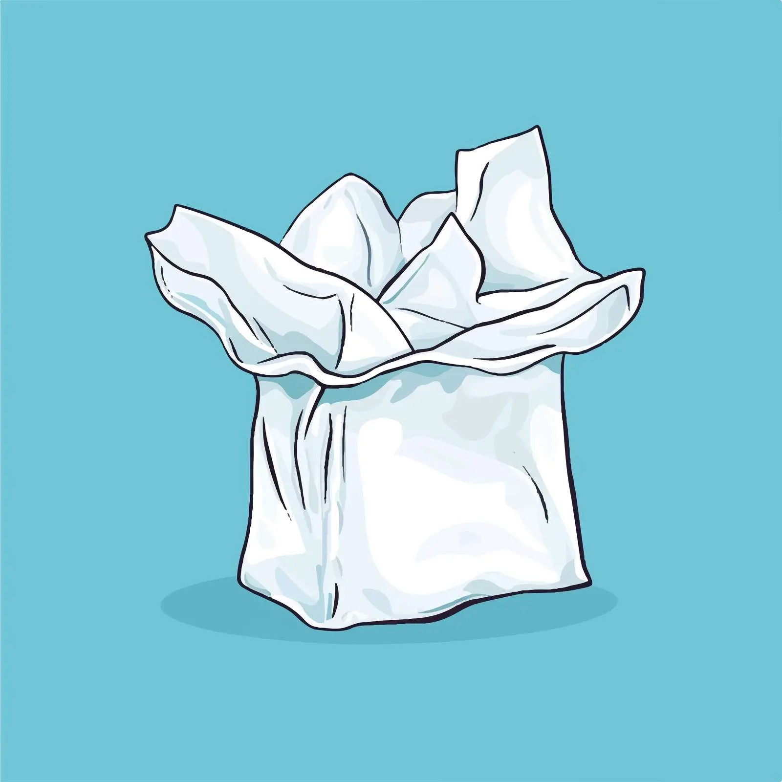 Hand-Drawn Cartoon Tissue Paper Vector Illustration — free download from Dotvec
