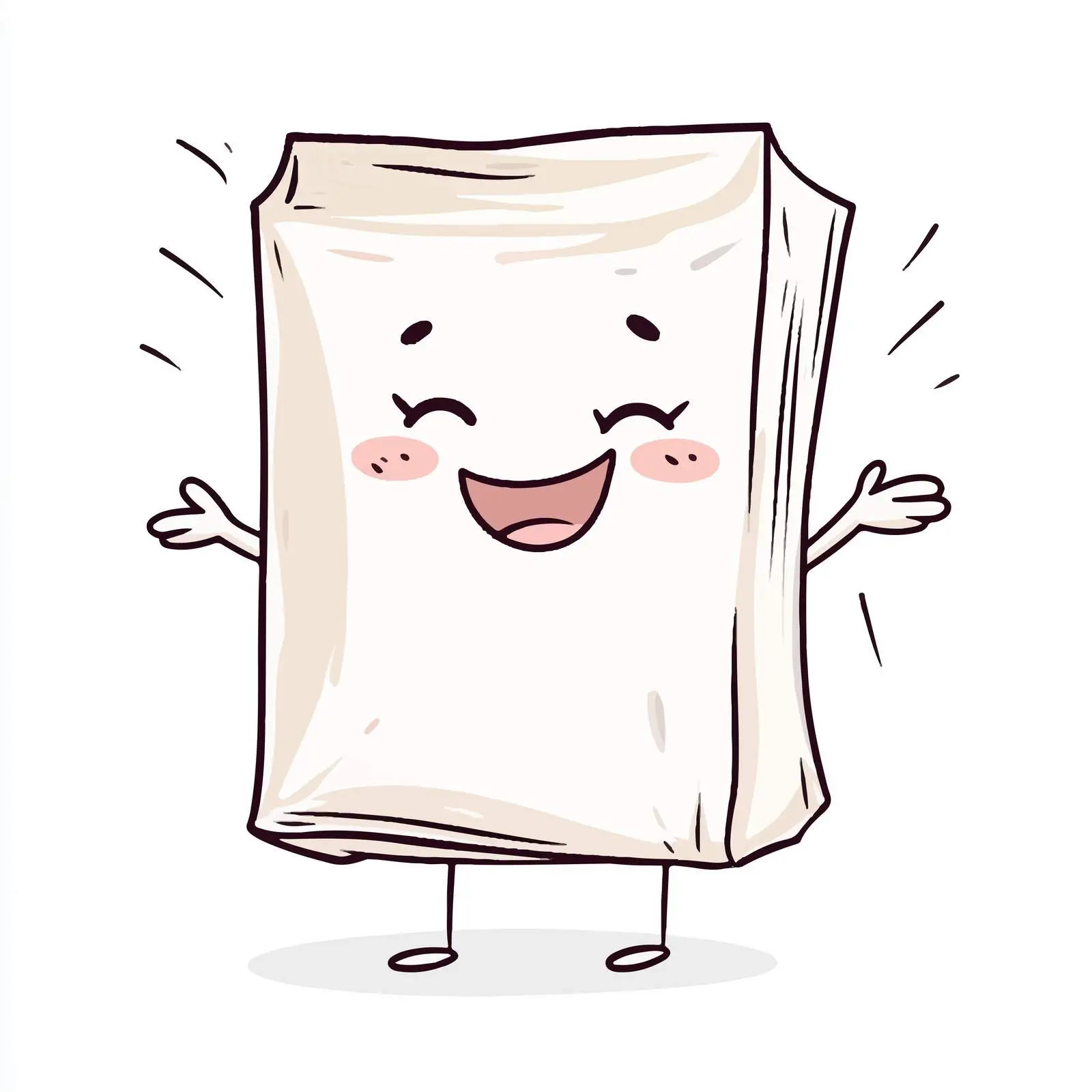 Hand-Drawn Cartoon Tissue Paper Vector Illustration — free download from Dotvec