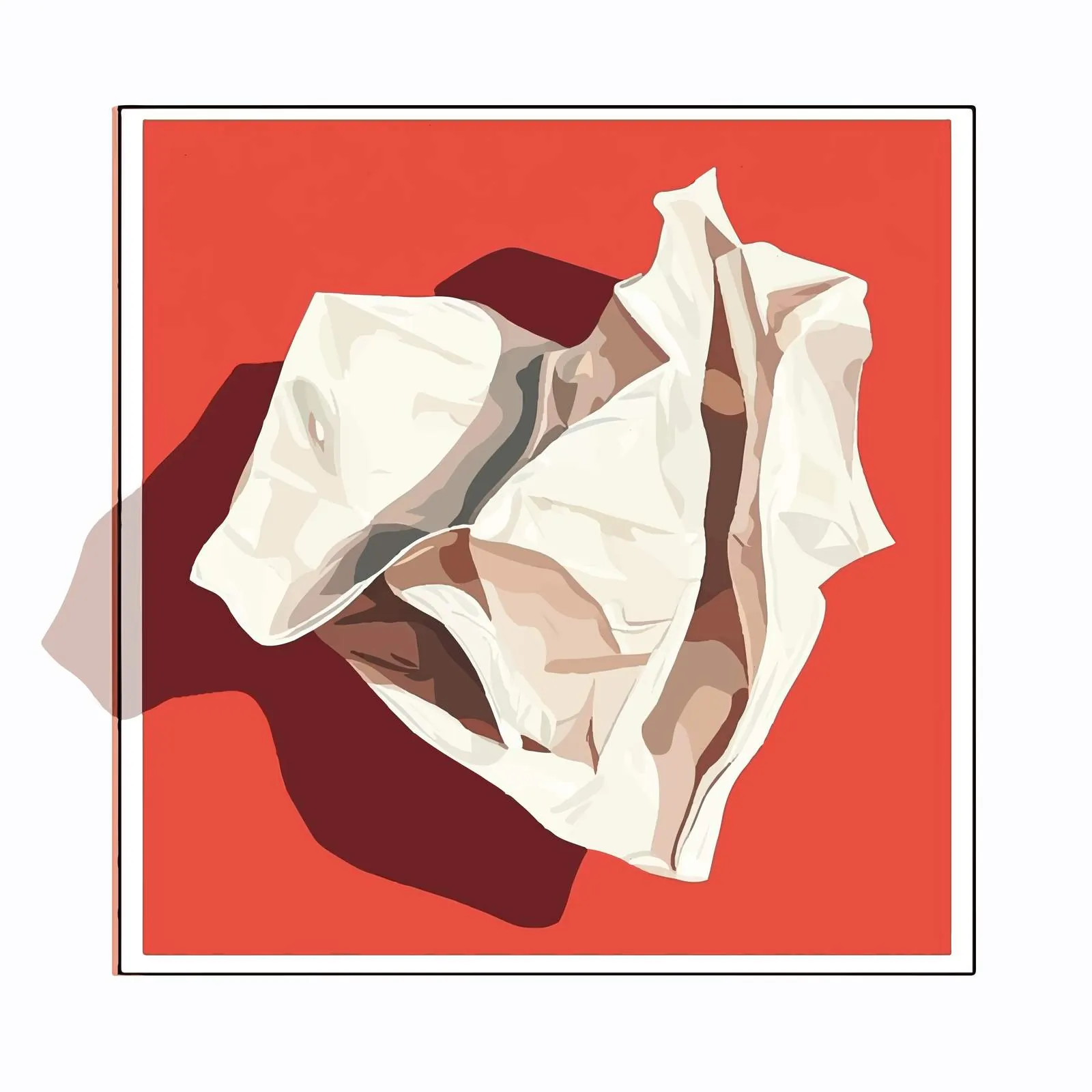 Flat Vector Illustration of Tissue Paper in Frame — free download from Dotvec