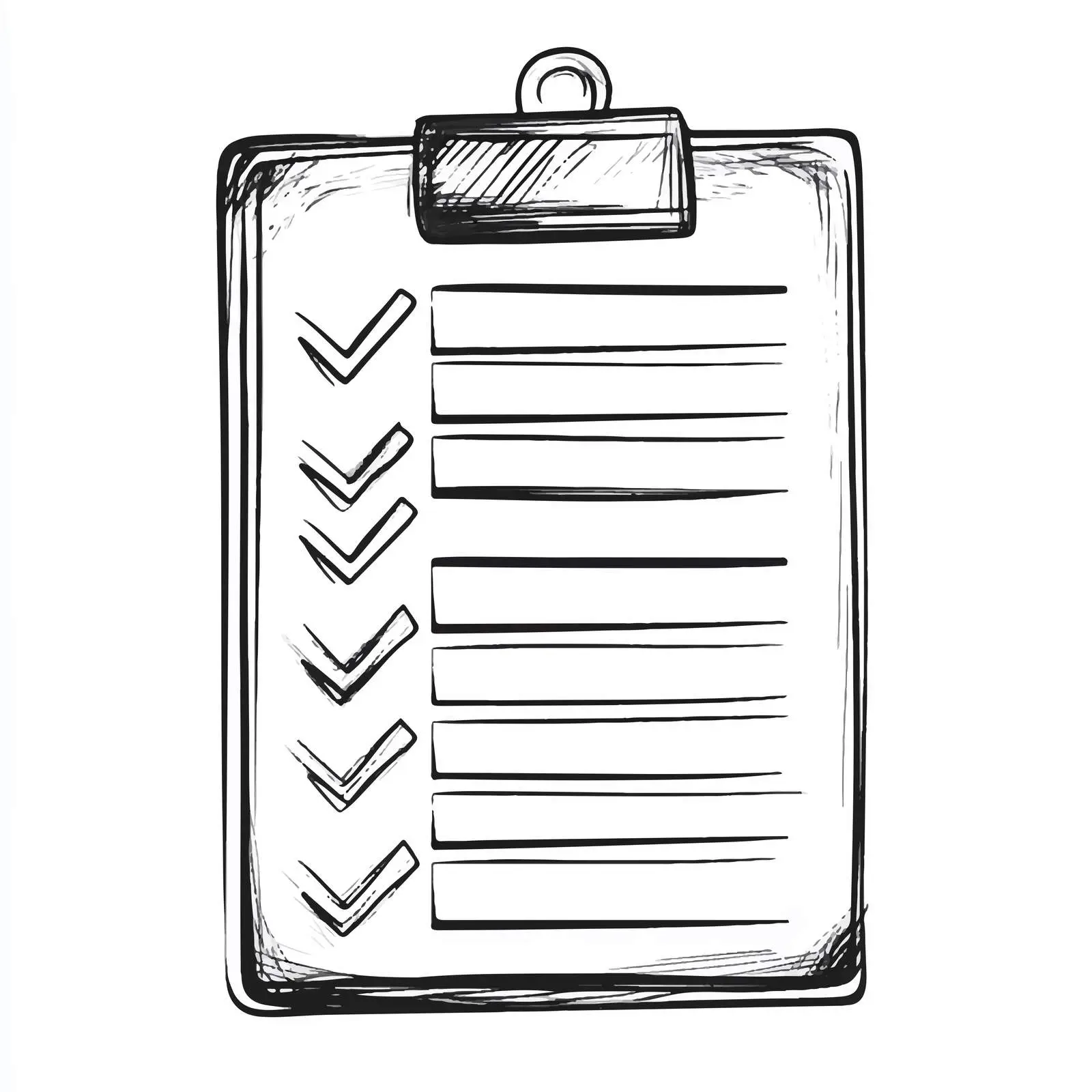 Black and White Cartoon To-Do List Vector — free download from Dotvec