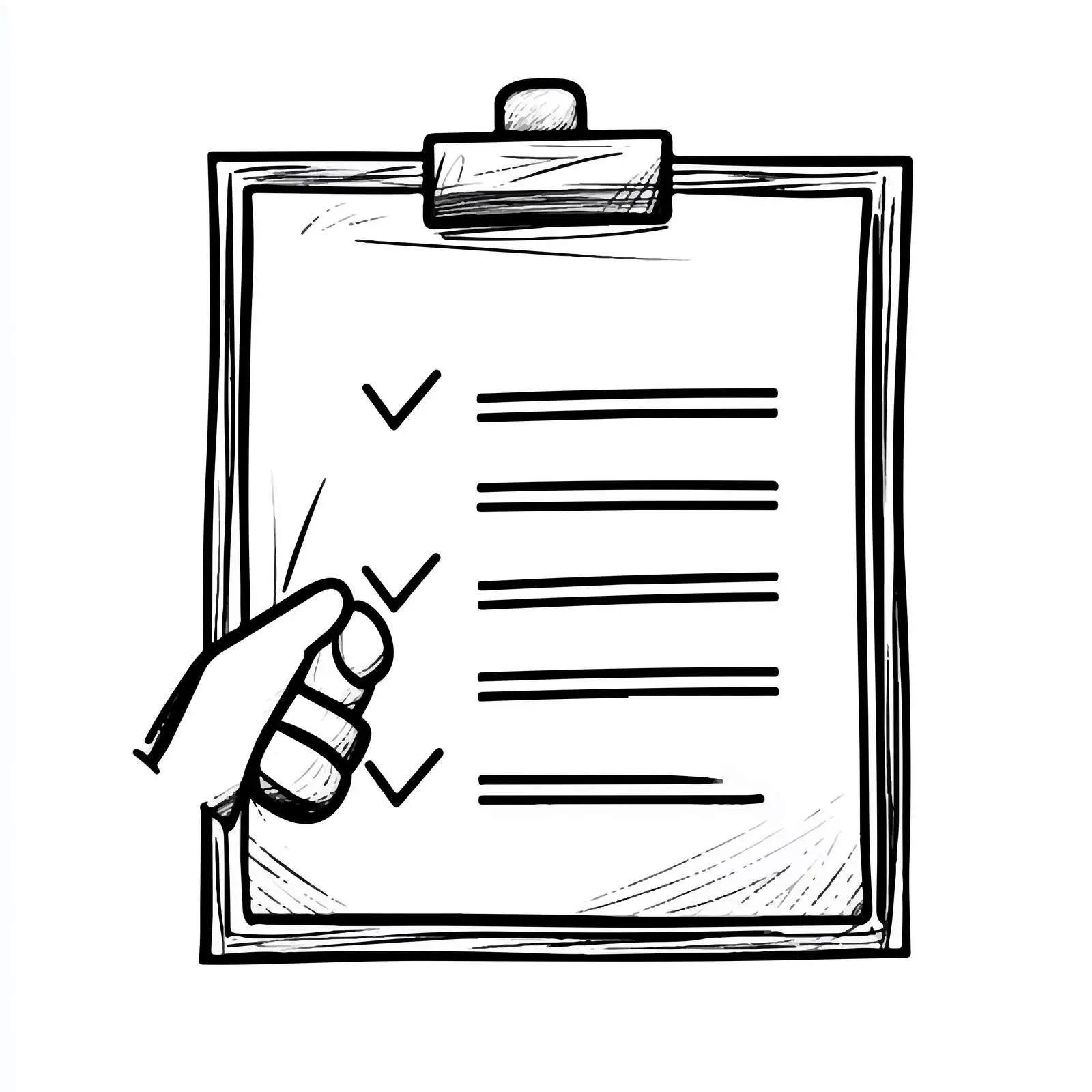 Black and White To-Do List Cartoon Vector — free download from Dotvec