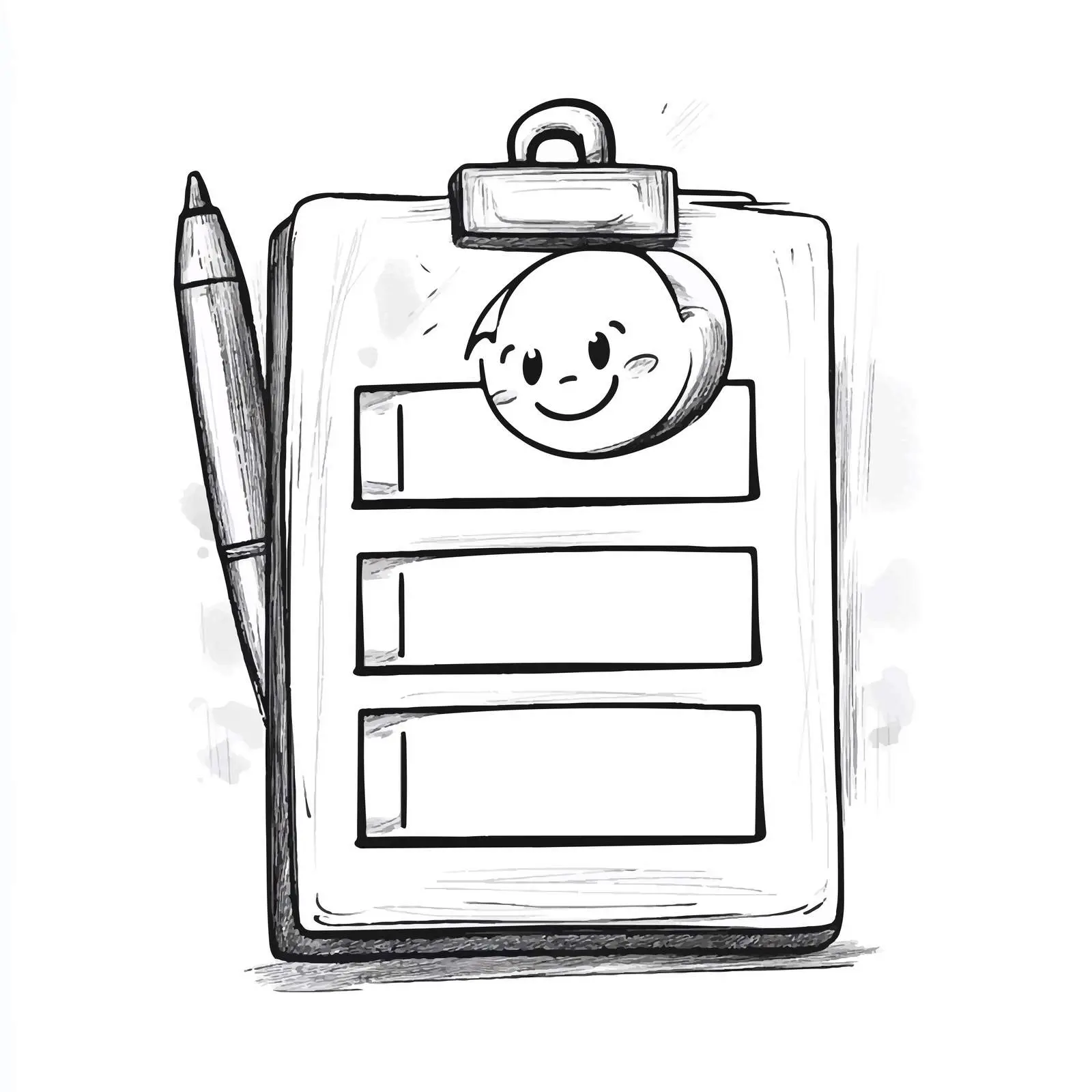 Black and White To-Do List Illustration — free download from Dotvec