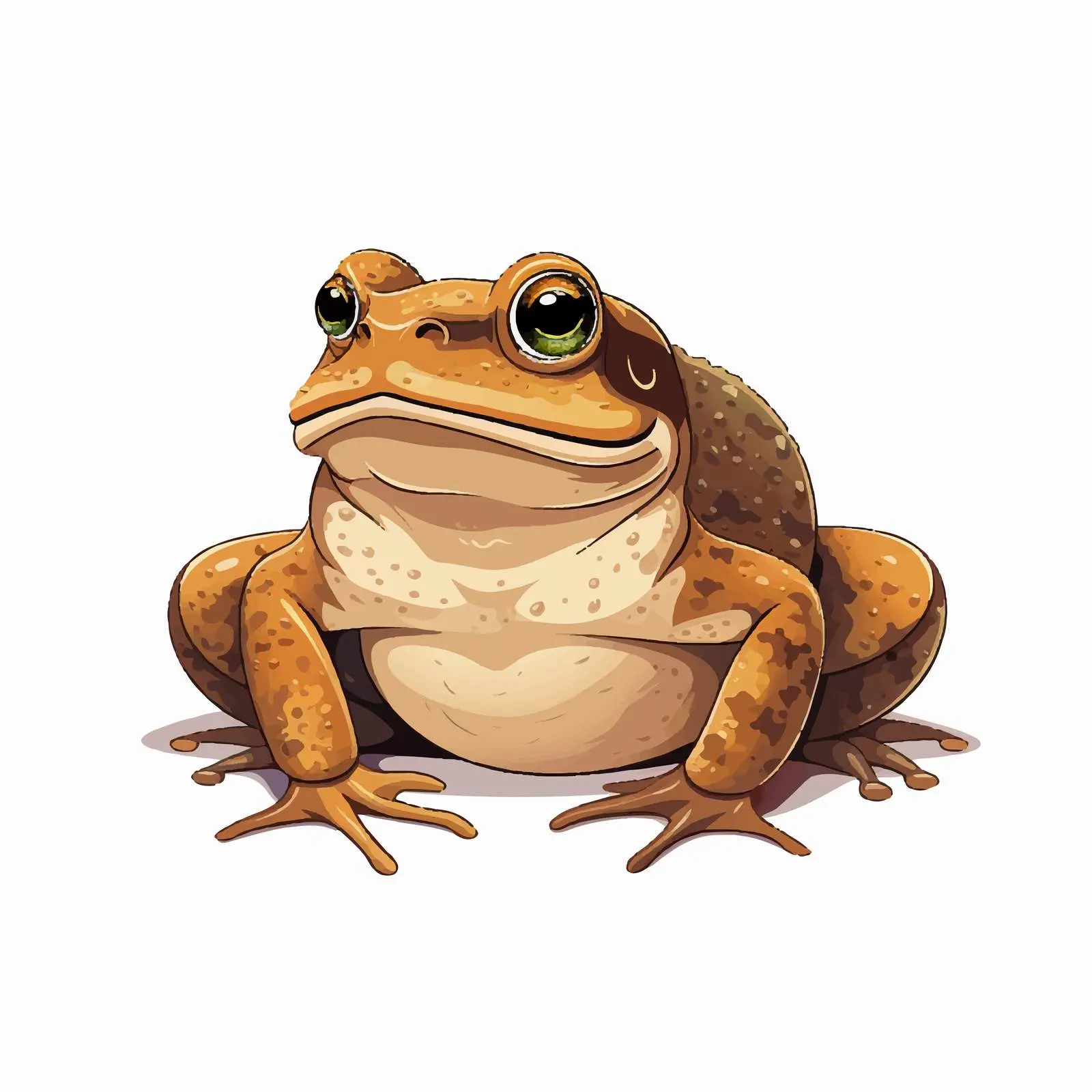 Isolated Vector Toad Illustration on White Background – free whimsical vector image from Dotvec