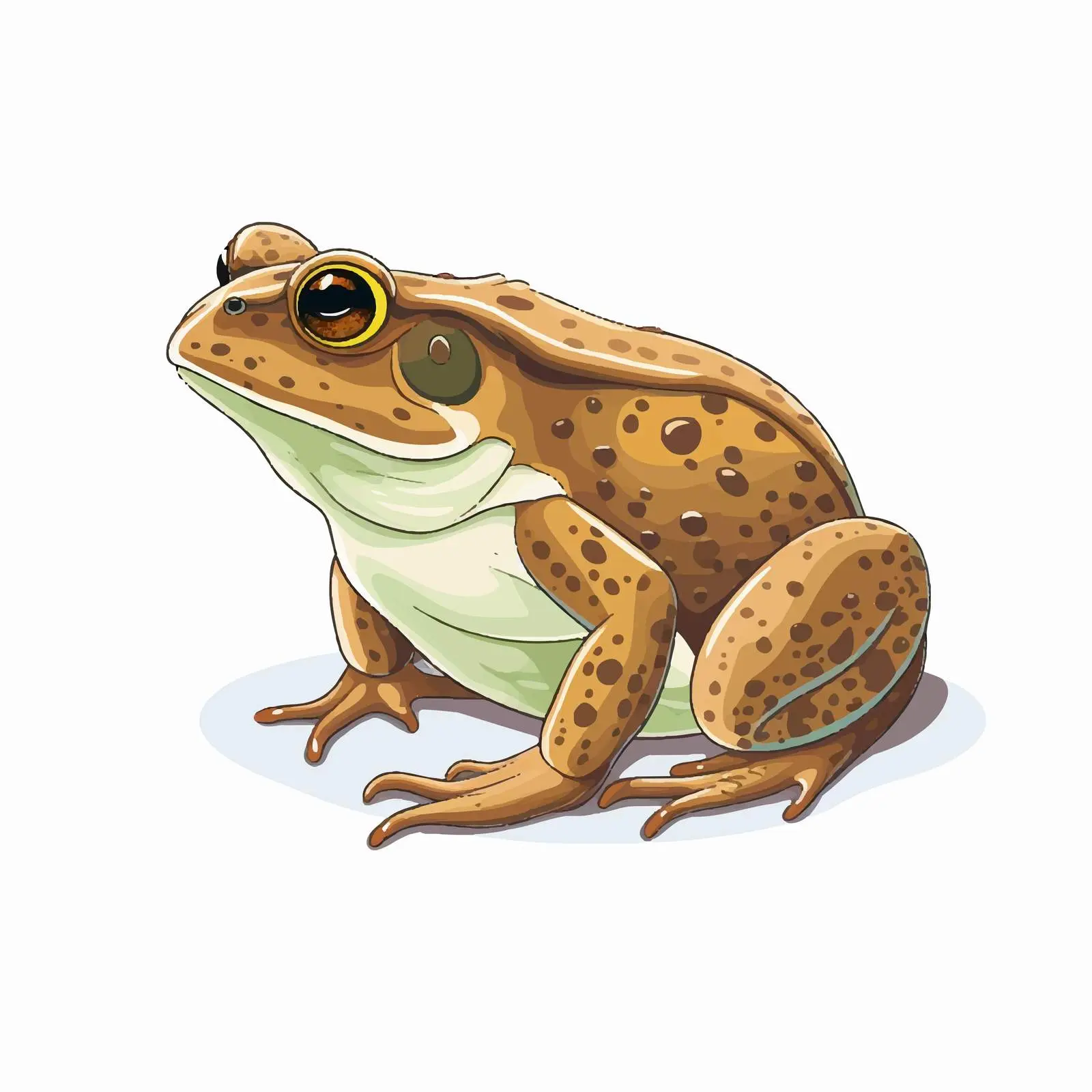 Toad Line Vector Illustration on White Background — free download from Dotvec