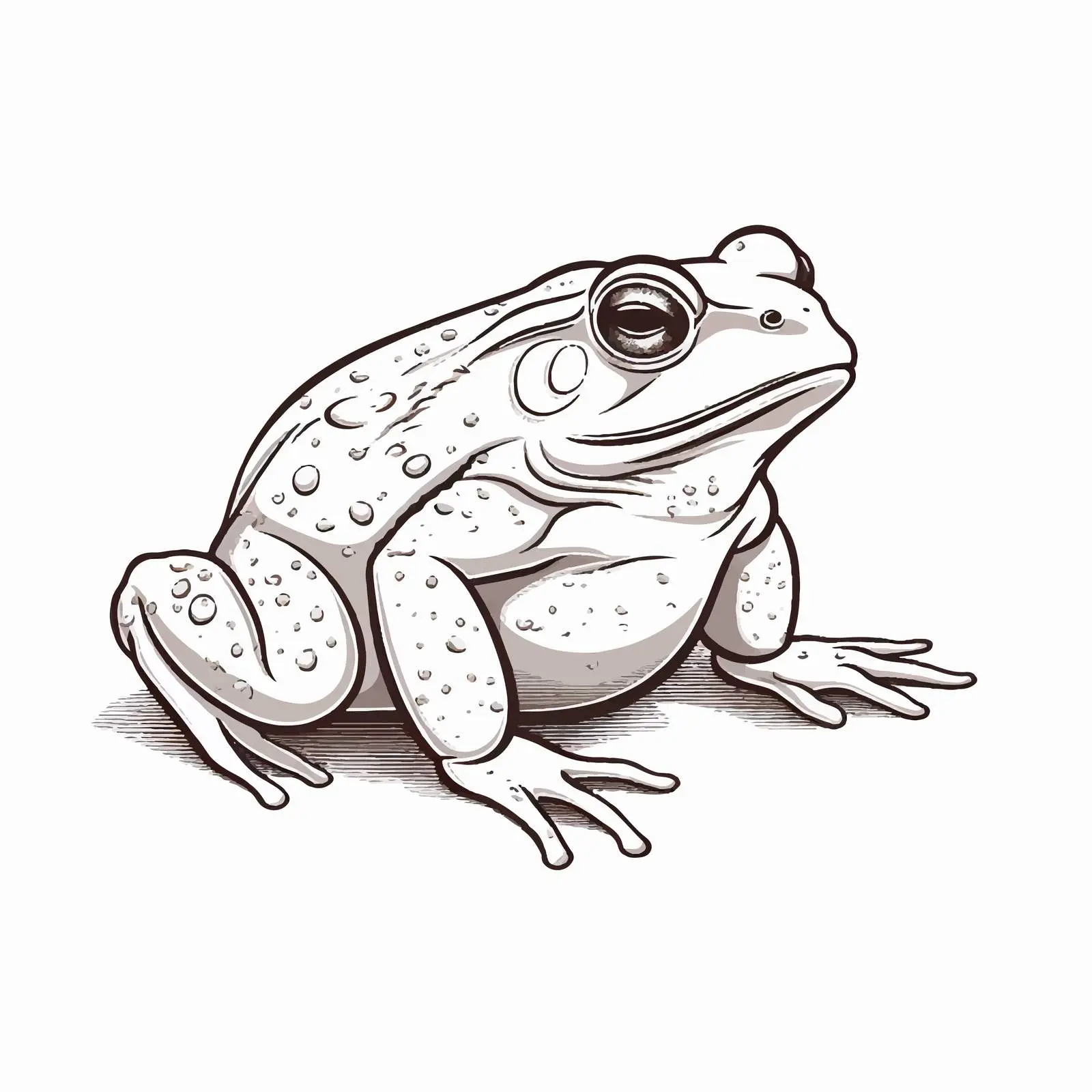 Outline Vector Illustration of a Toad — free download from Dotvec