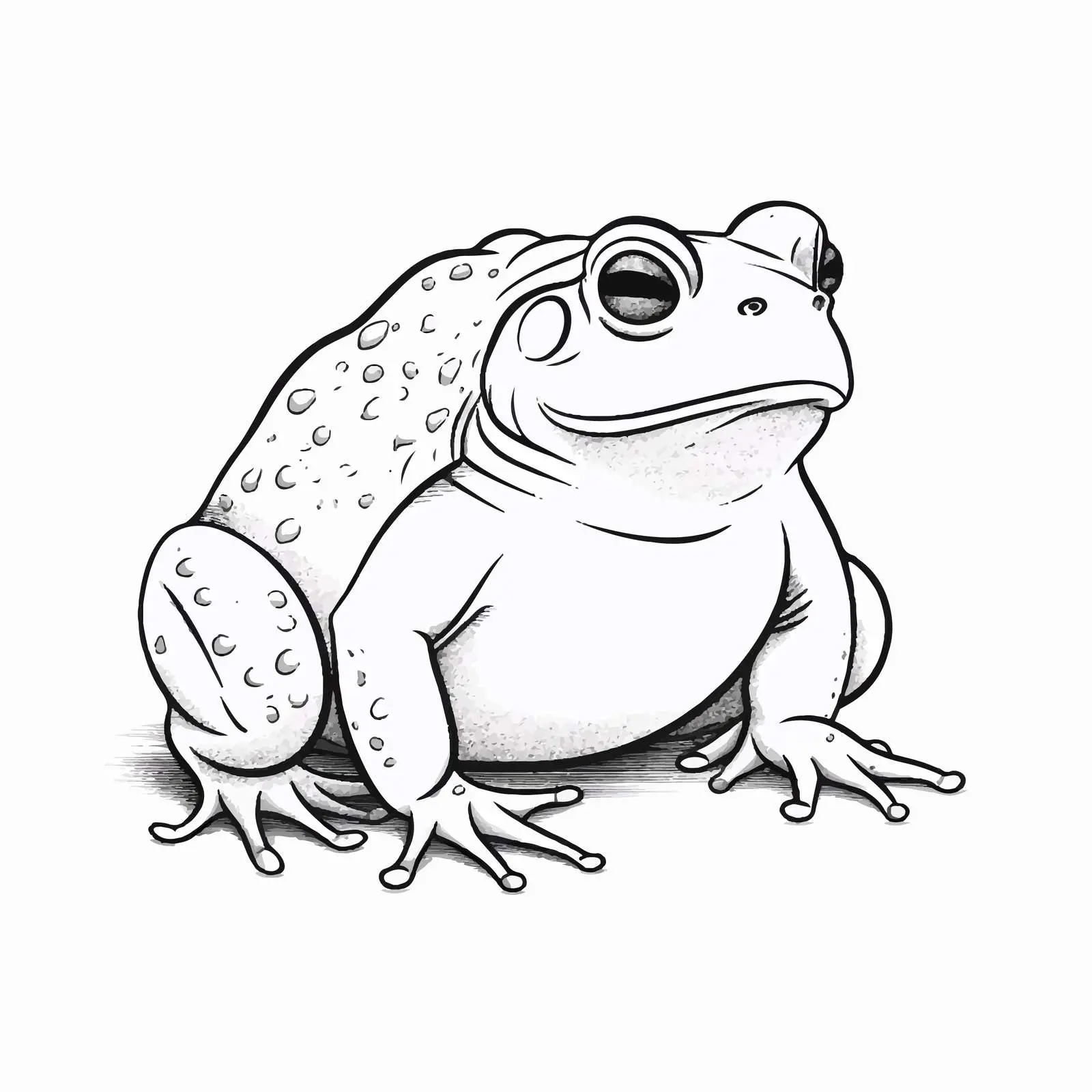 Outline Vector Illustration of Toad on White Background — free download from Dotvec