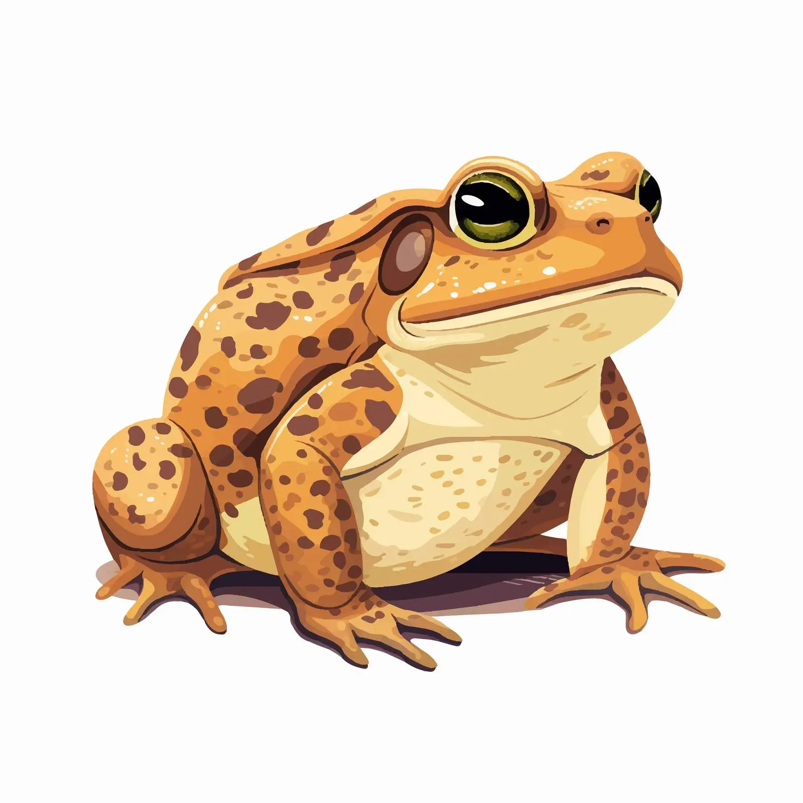 Top View Toad Vector Illustration on White Background — free download from Dotvec