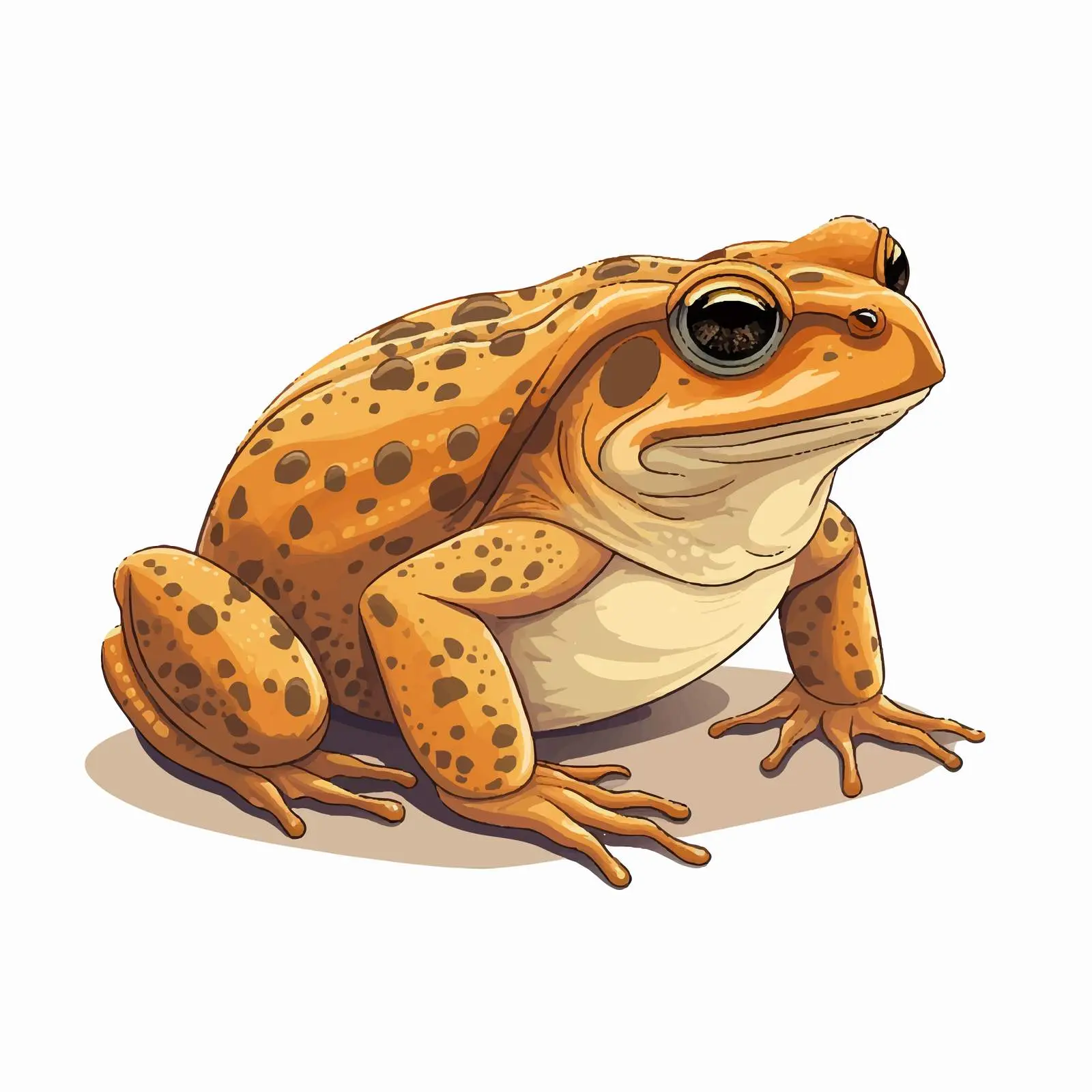Top View Toad Vector Illustration on White Background — free download from Dotvec