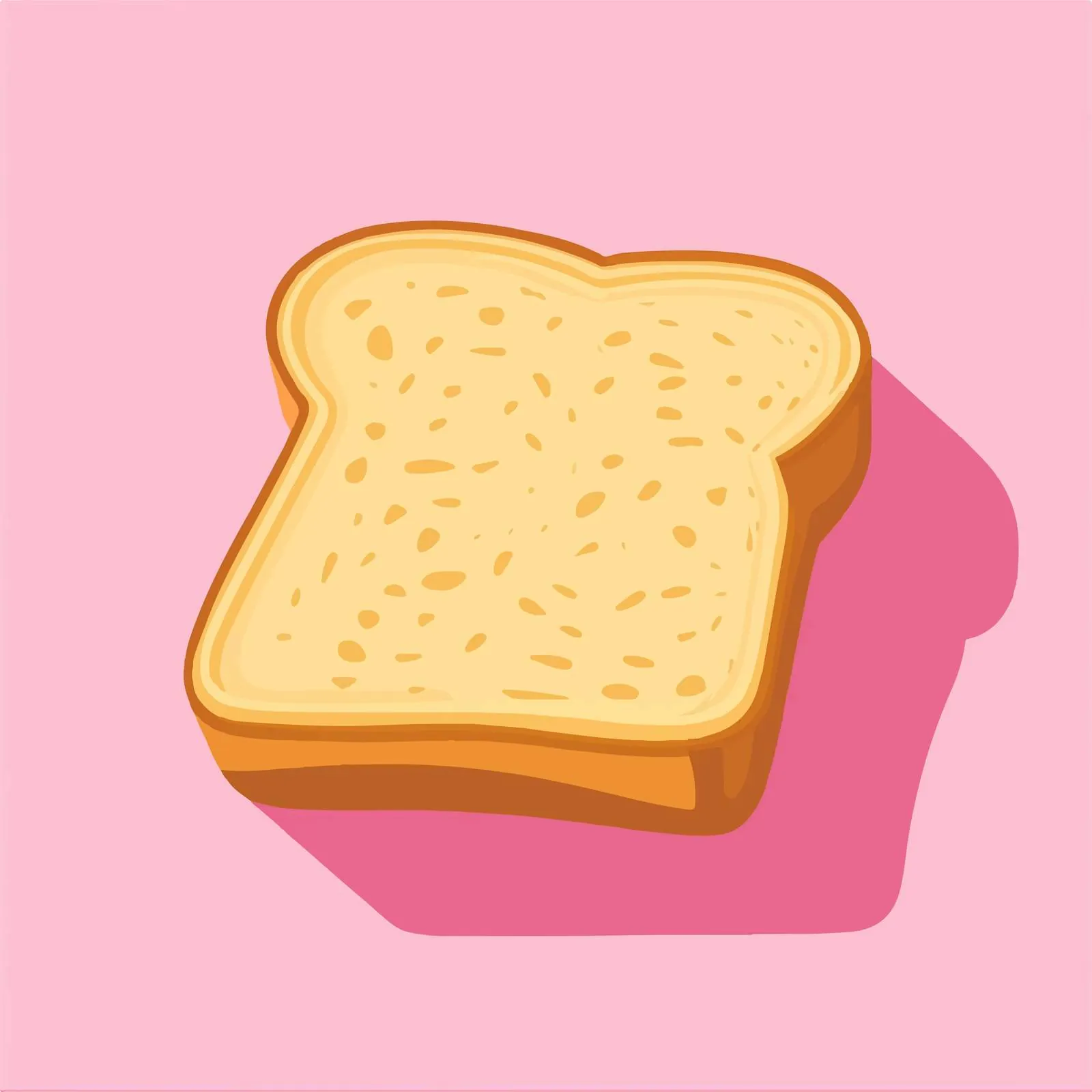 Flat Style Toast Bread with Long Shadow — free download from Dotvec