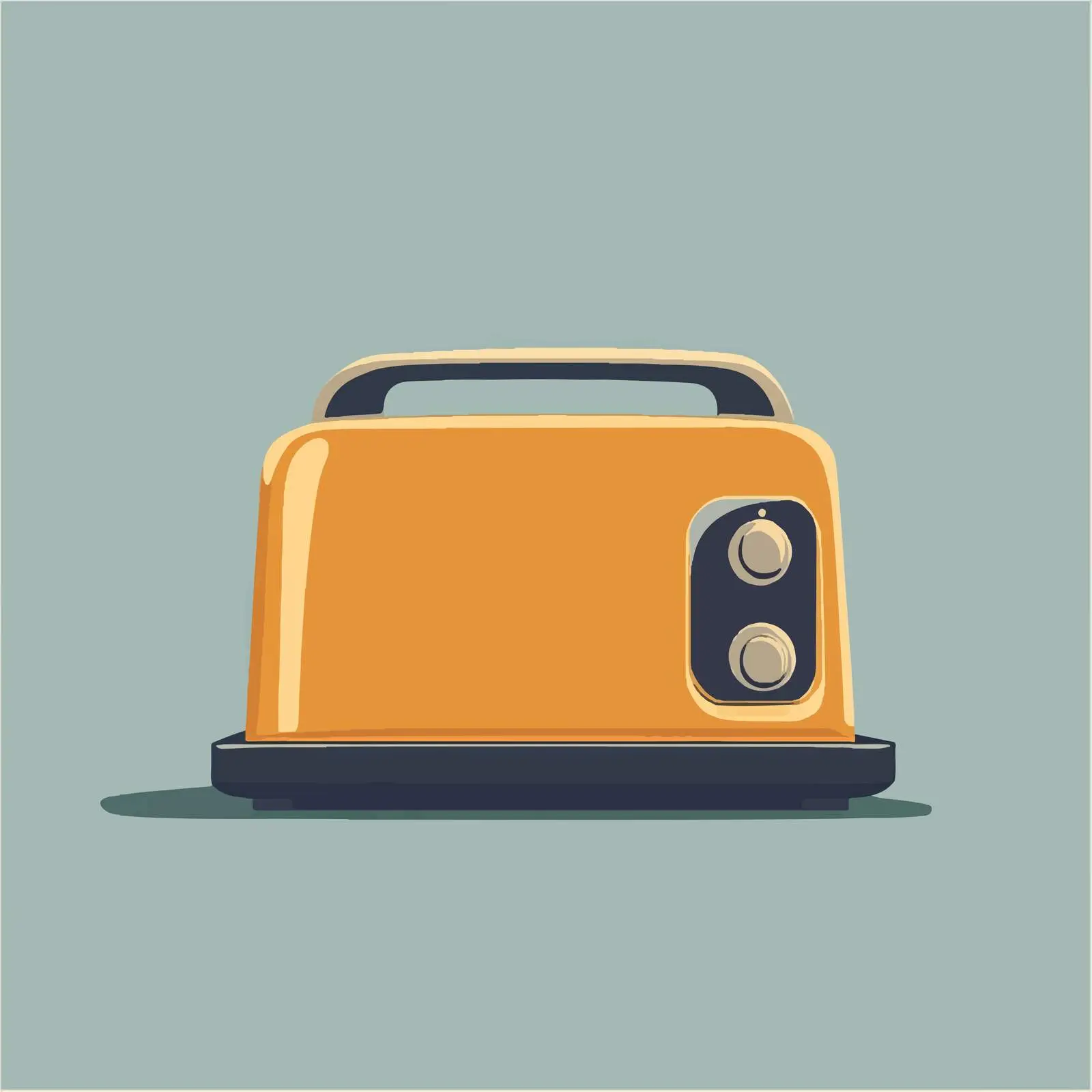 Modern Flat Vector Toaster Illustration — free download from Dotvec