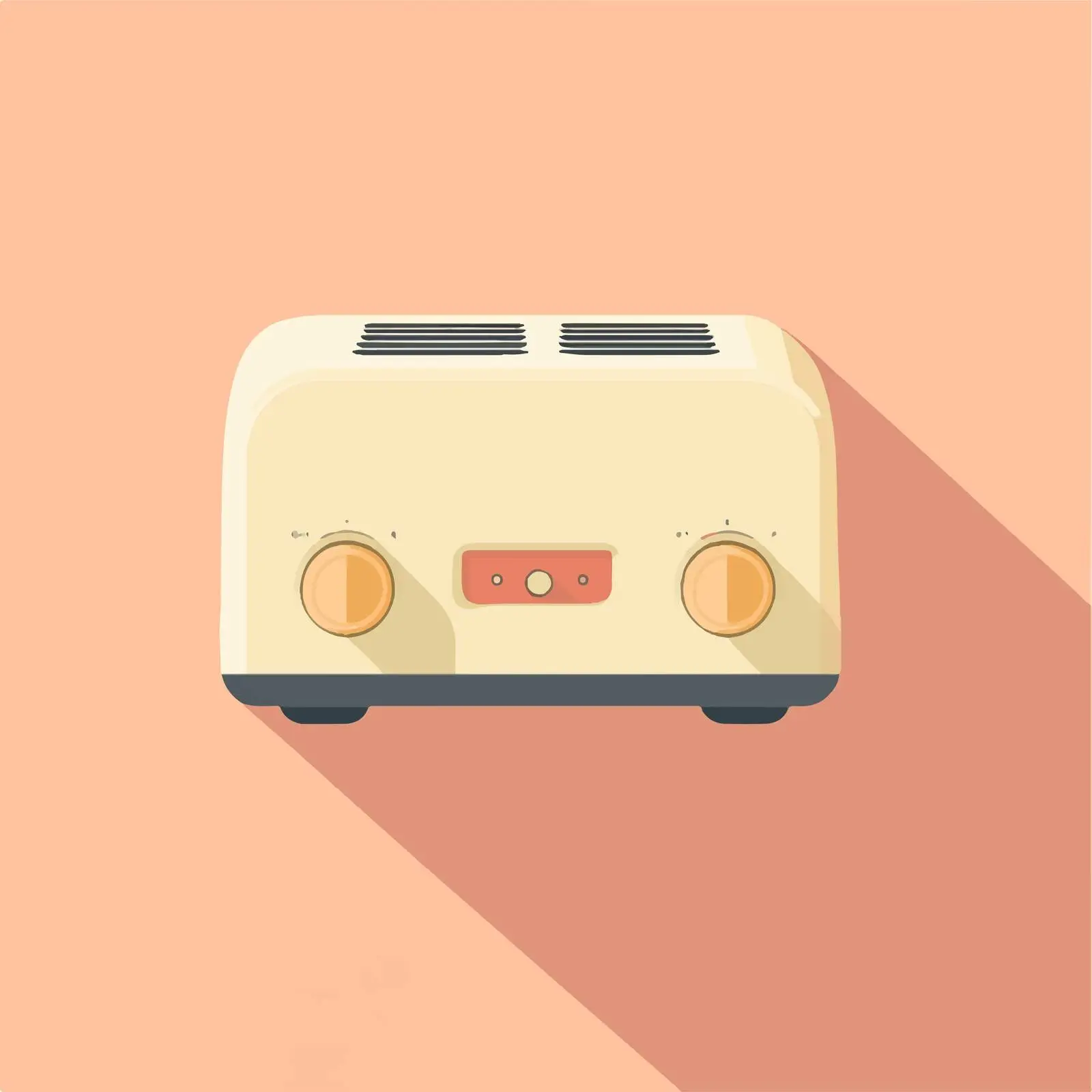 Flat Vector Illustration of Toaster Appliance — free download from Dotvec