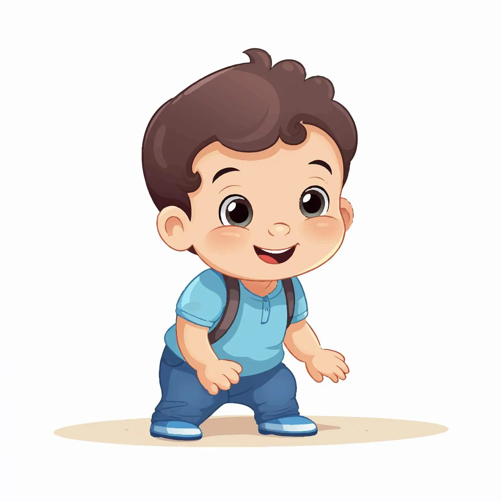 Happy Toddler Learning to Stand Up — free download from Dotvec
