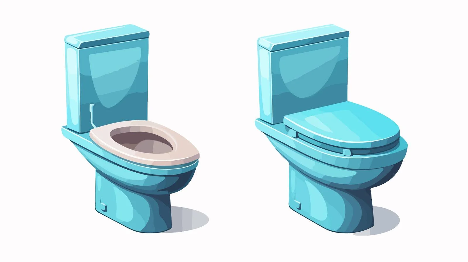 High-Quality Cartoon Toilet Vector Illustration — free download from Dotvec