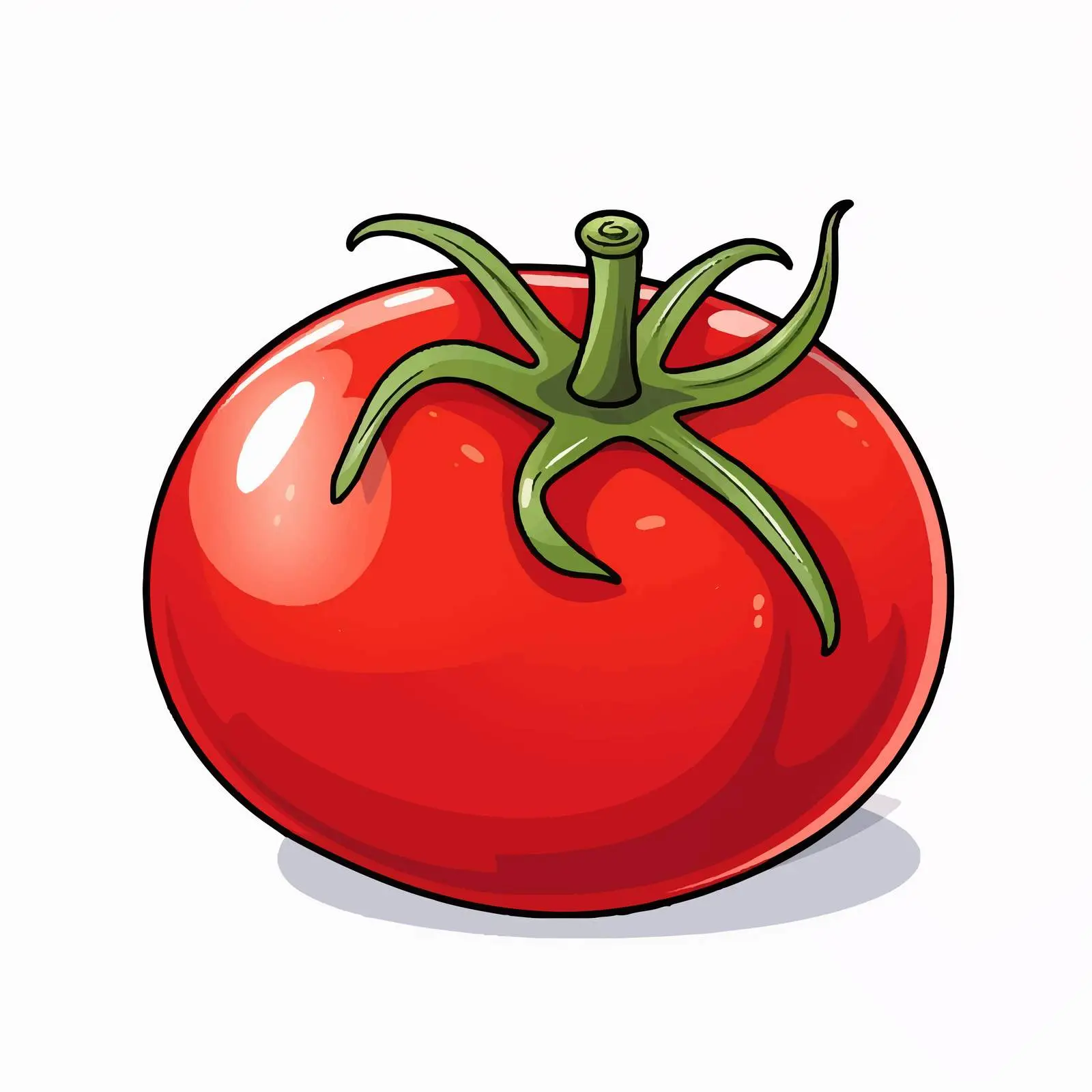 Fresh Cartoon Tomato Vegetable Vector Illustration — free download from Dotvec