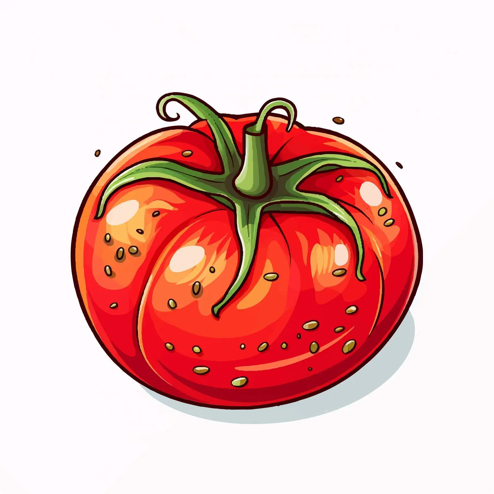 Fresh Tomato Line Art Vector Illustration — free download from Dotvec
