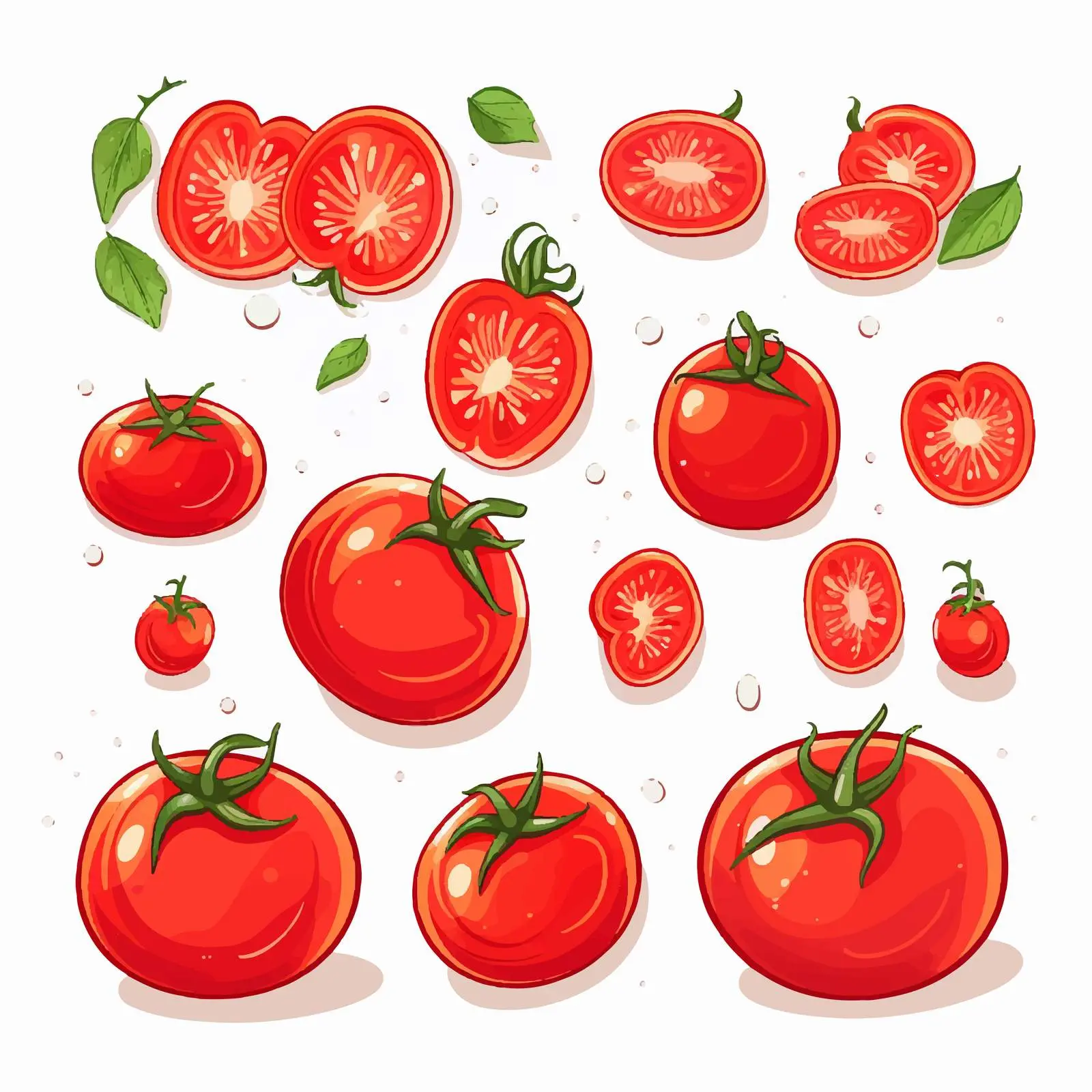 Tomato Line Vector Illustration on White Background — free download from Dotvec