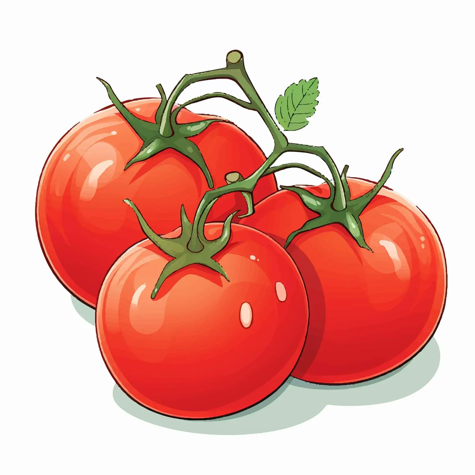 Line Art Tomato Vector Illustration — free download from Dotvec