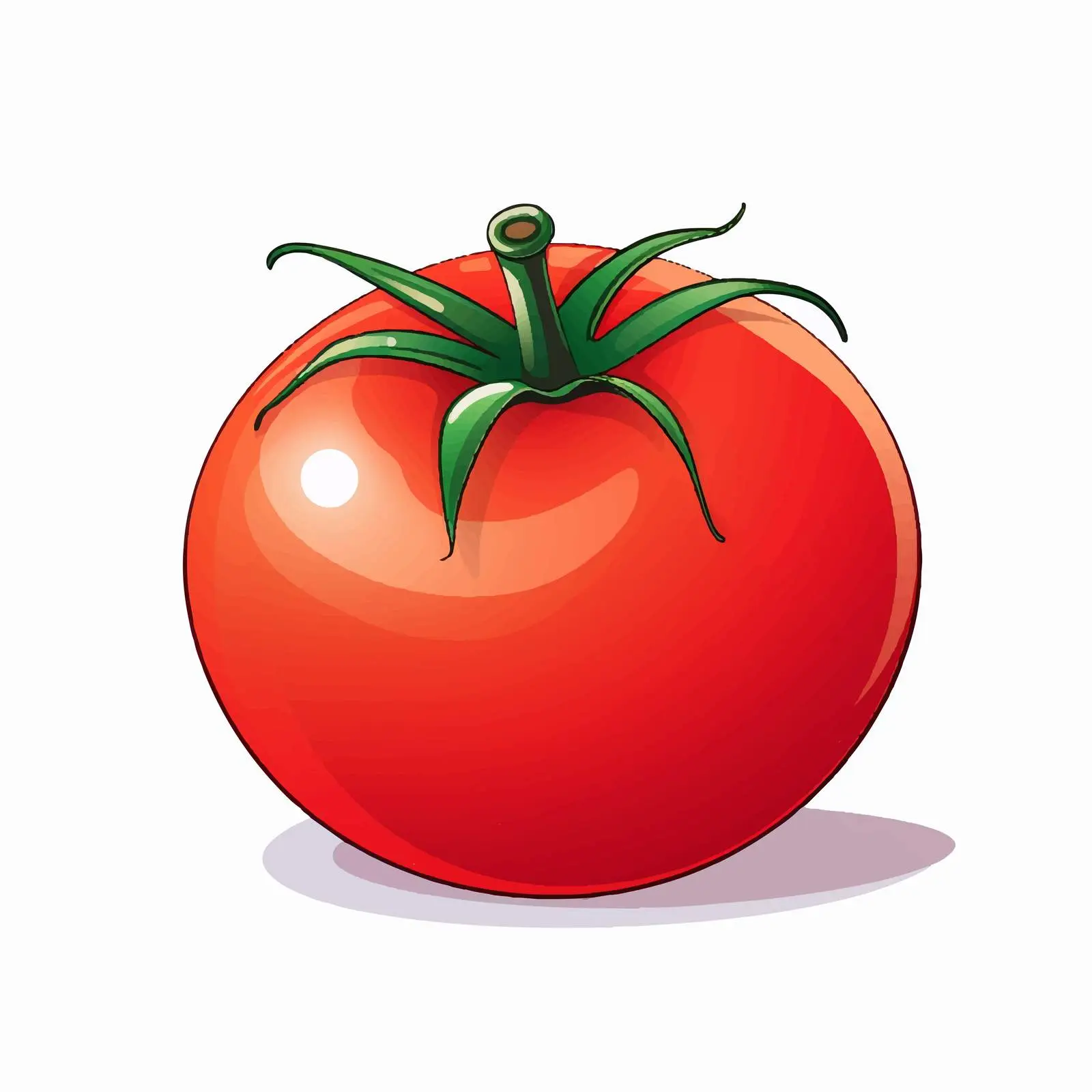 Isolated Tomato Vector Illustration on White Background — free download from Dotvec