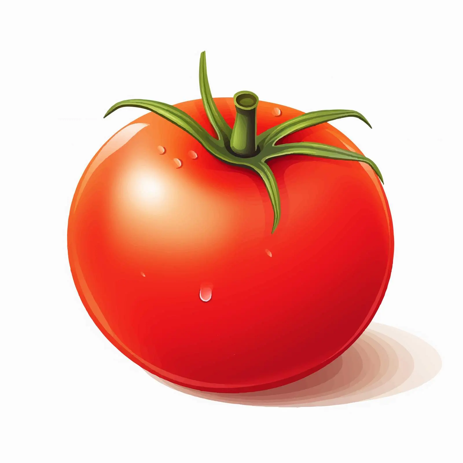 Isolated Tomato Vector Illustration on White Background — free download from Dotvec
