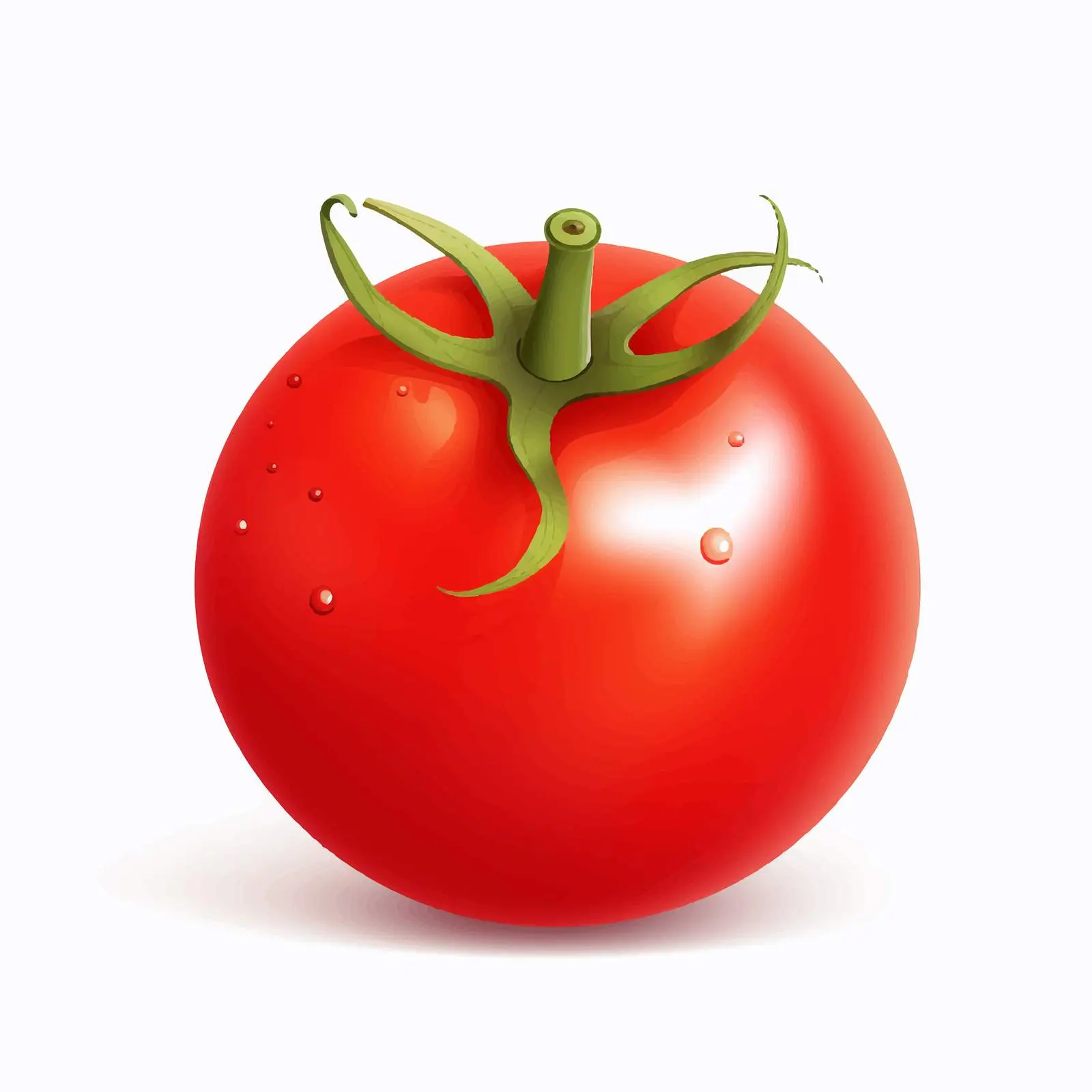 Isolated Tomato Vector Illustration on White Background – free market produce image from Dotvec