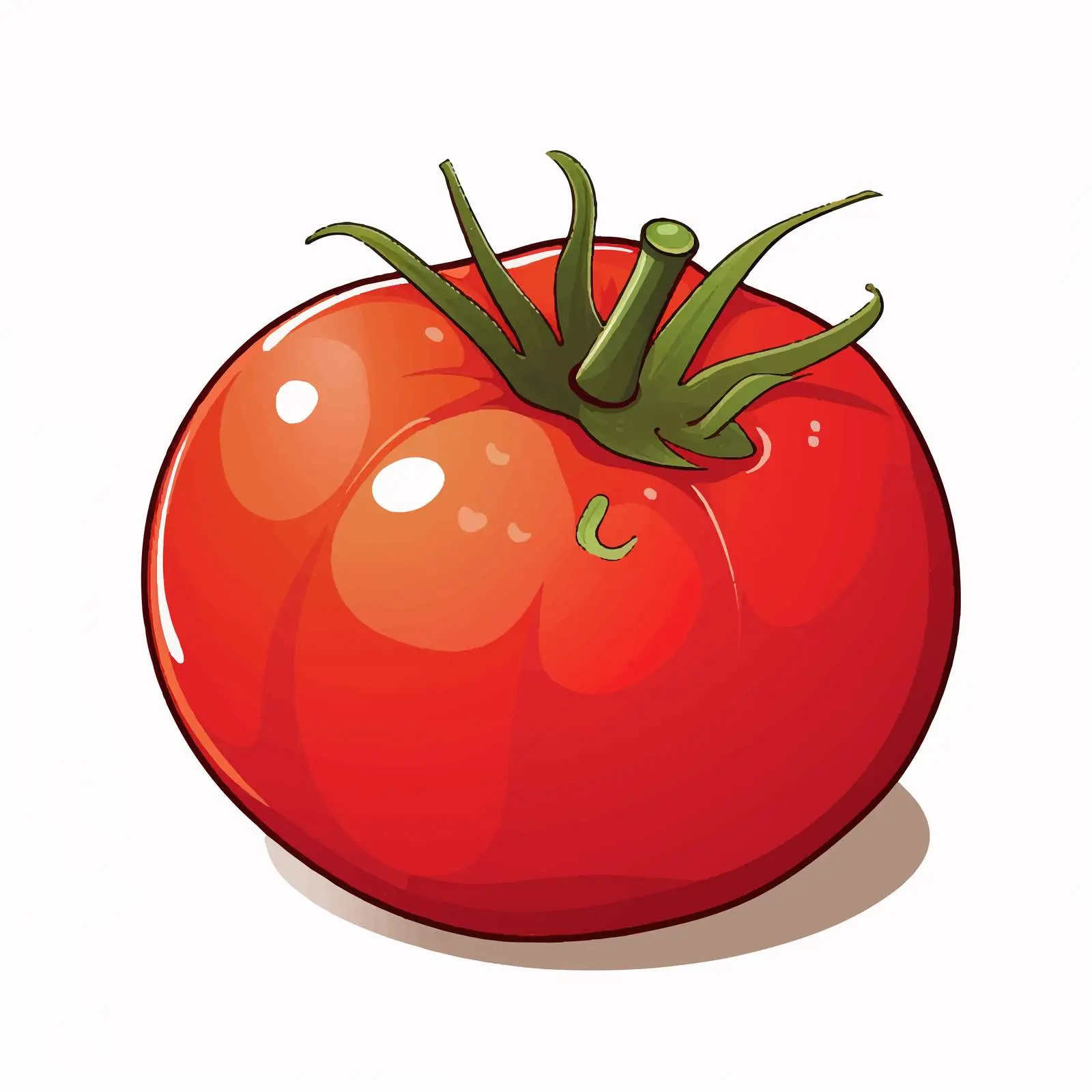 Isolated Tomato Vector Illustration on White Background — free download from Dotvec