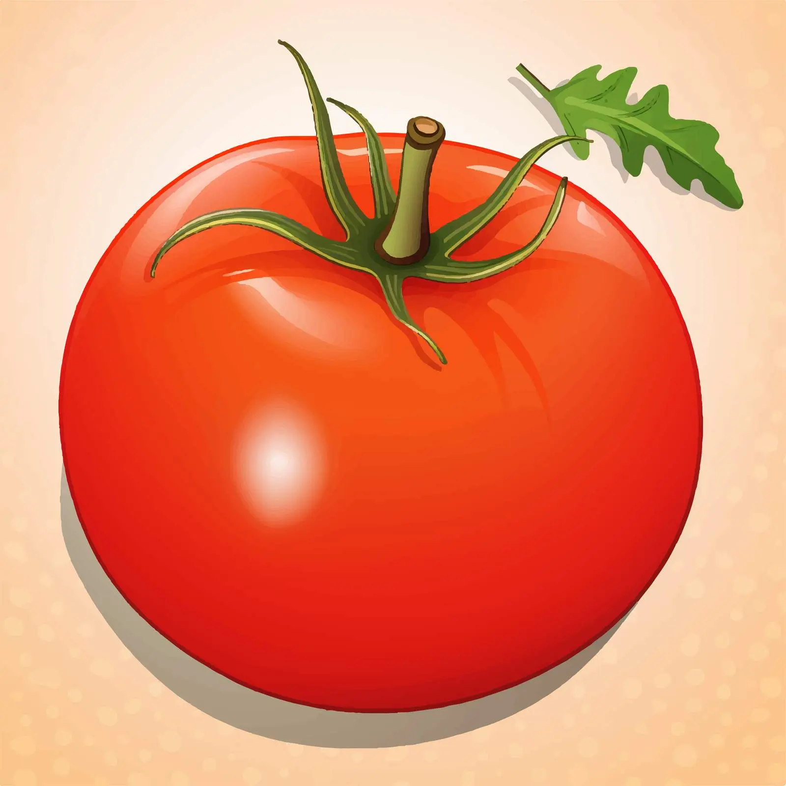 Fresh Tomato Vector Illustration on White Background — free download from Dotvec