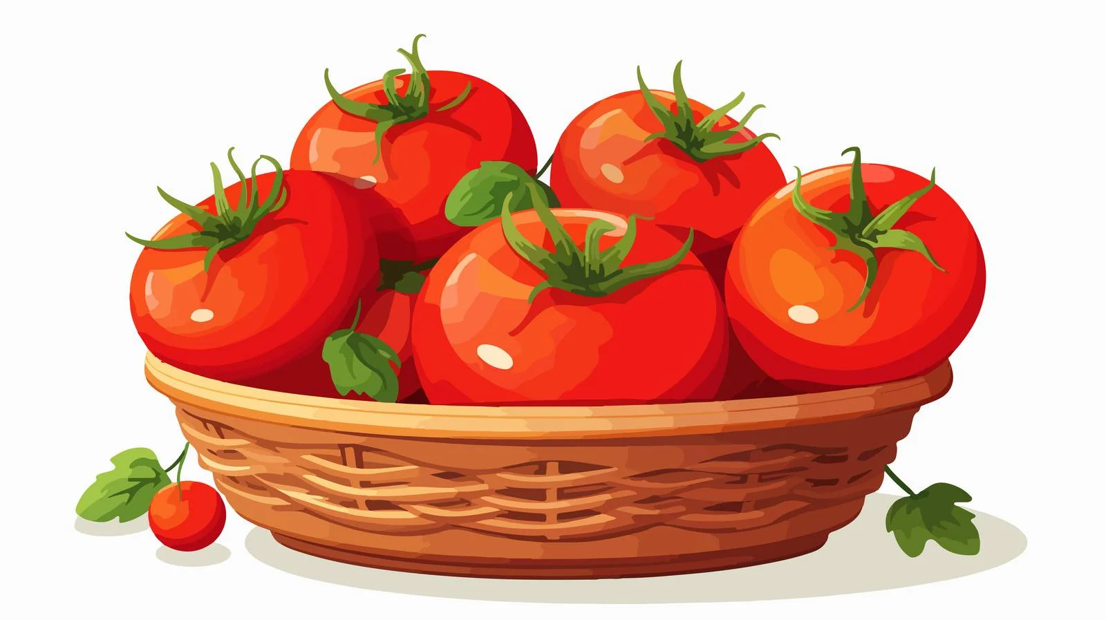 Fresh Tomato Basket Display — free download from Dotvec