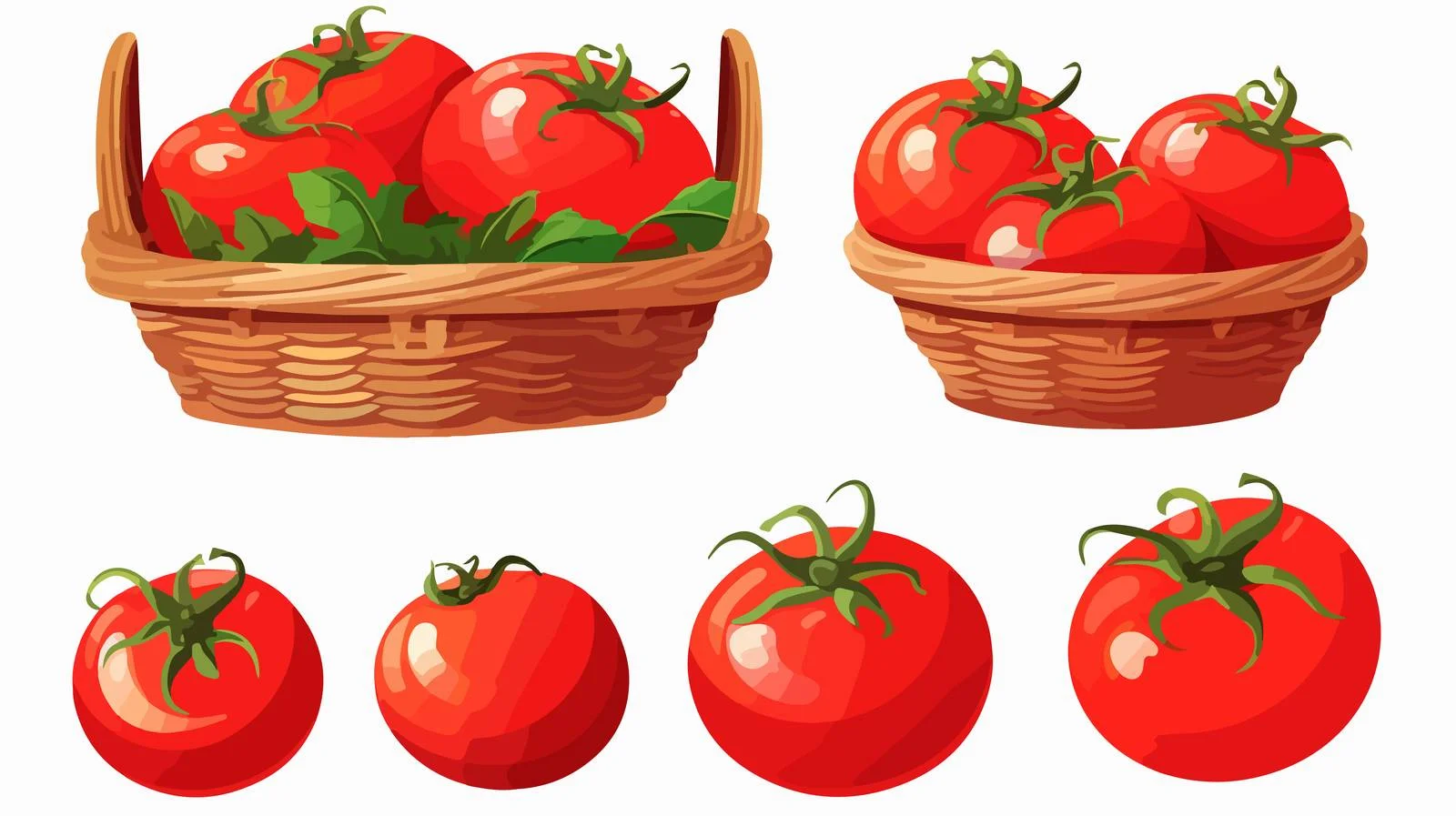 Tomato Basket High-Quality Image — free download from Dotvec