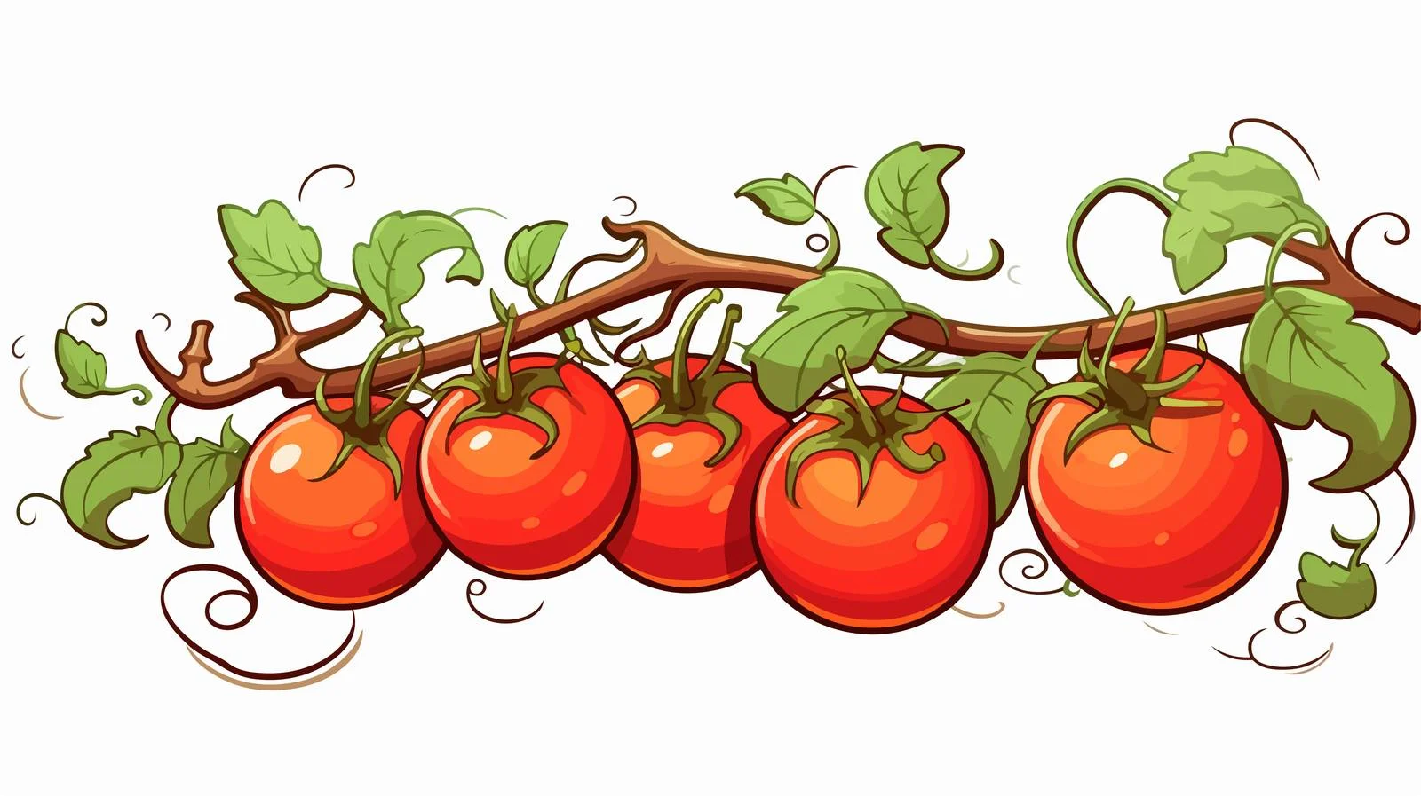 Tomato Vine Illustration Vector Cartoon Stock — free download from Dotvec