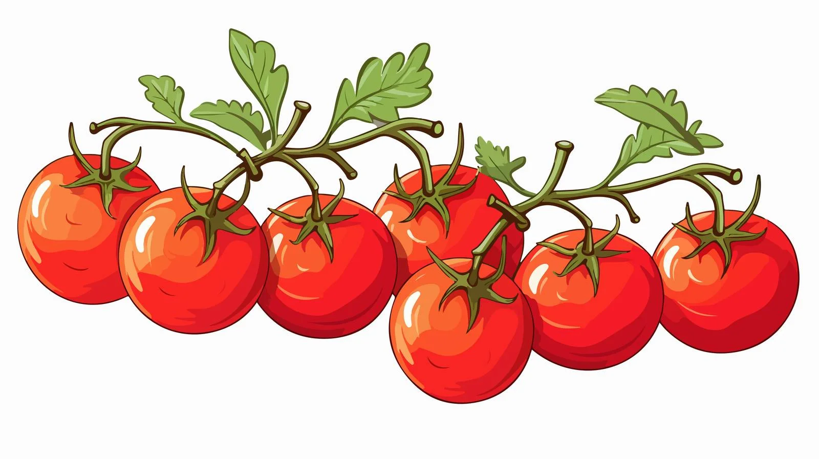 Tomato Vine Illustration Stock Vector Cartoon — free download from Dotvec