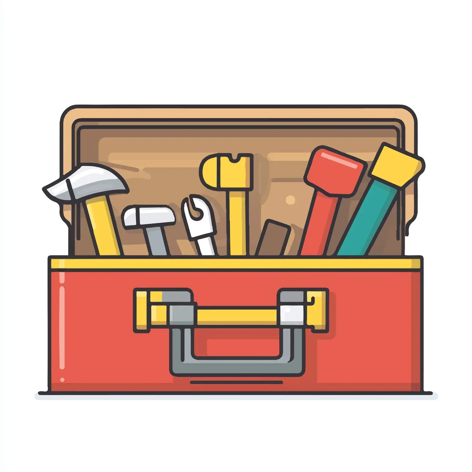 Portable Carpentry Toolbox Vector Icon — free download from Dotvec