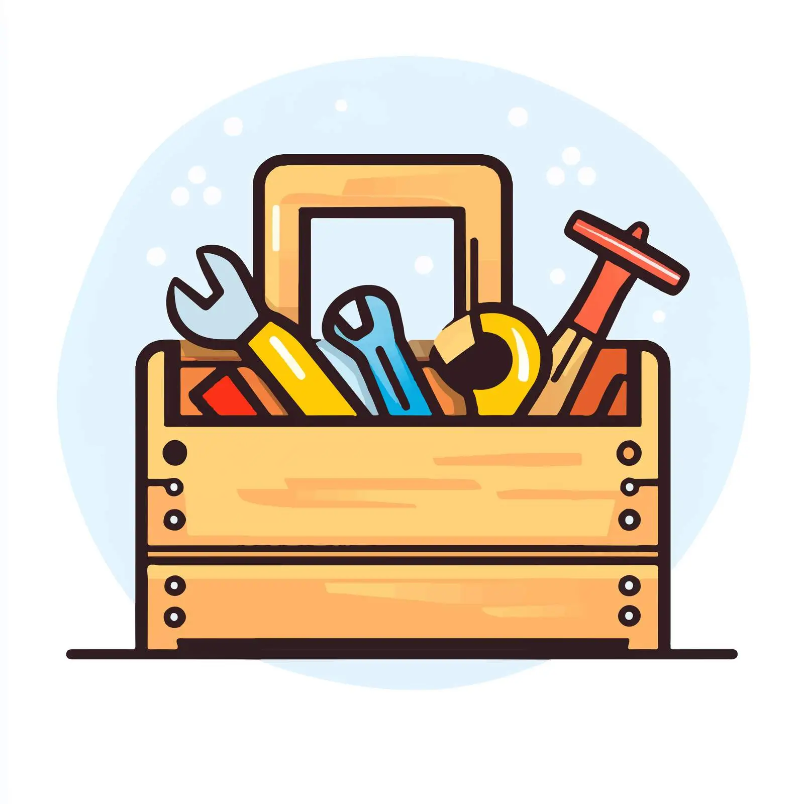 Portable Carpentry Toolbox Vector Icon Illustration — free download from Dotvec