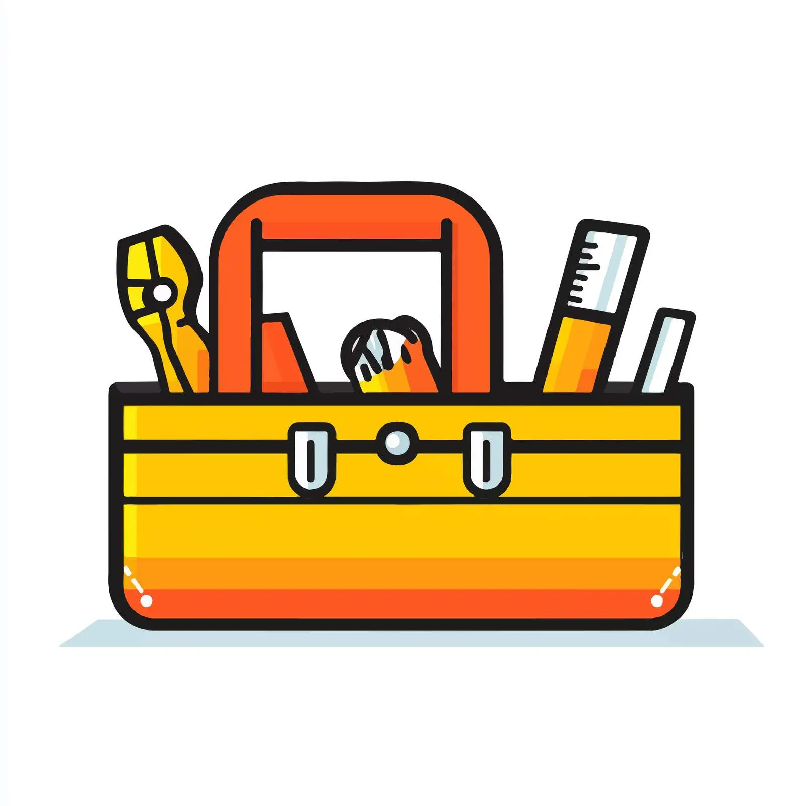 Portable Carpentry Toolbox Vector Icon Illustration — free download from Dotvec