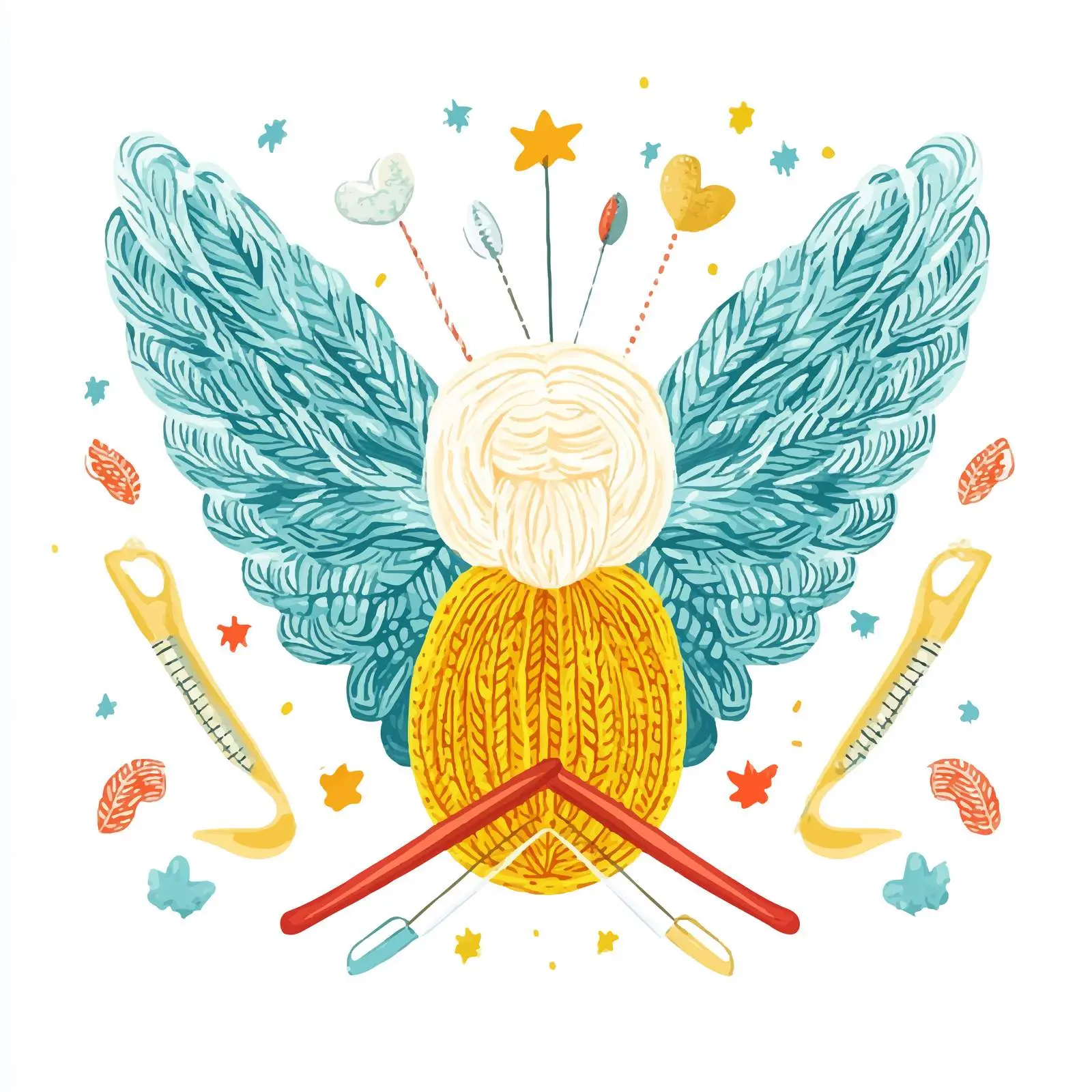 Knitting Tools and Accessories in Centered View – free knitwear image from Dotvec