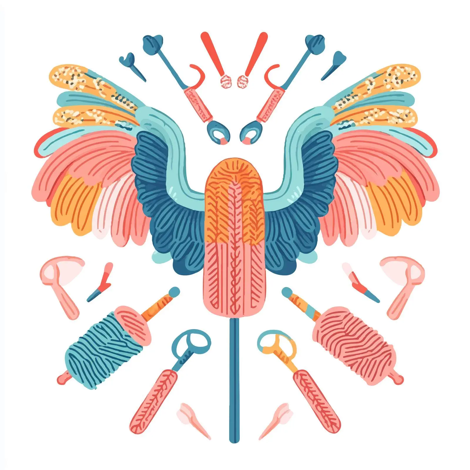 Knitting Tools Set Vector Illustration – free knitwear image from Dotvec