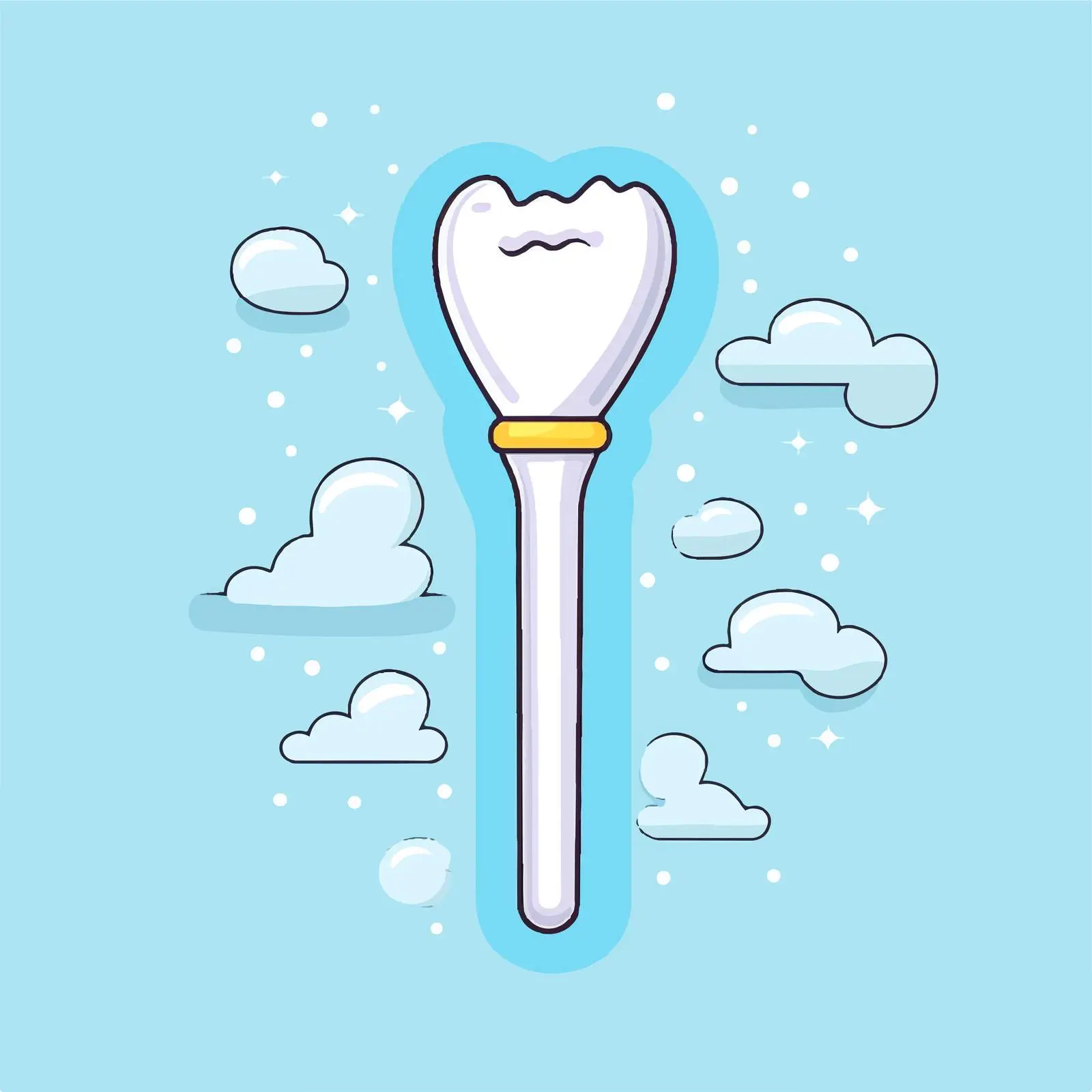 Tooth Brush Outline Vector Illustration on White Background – free brush design image from Dotvec