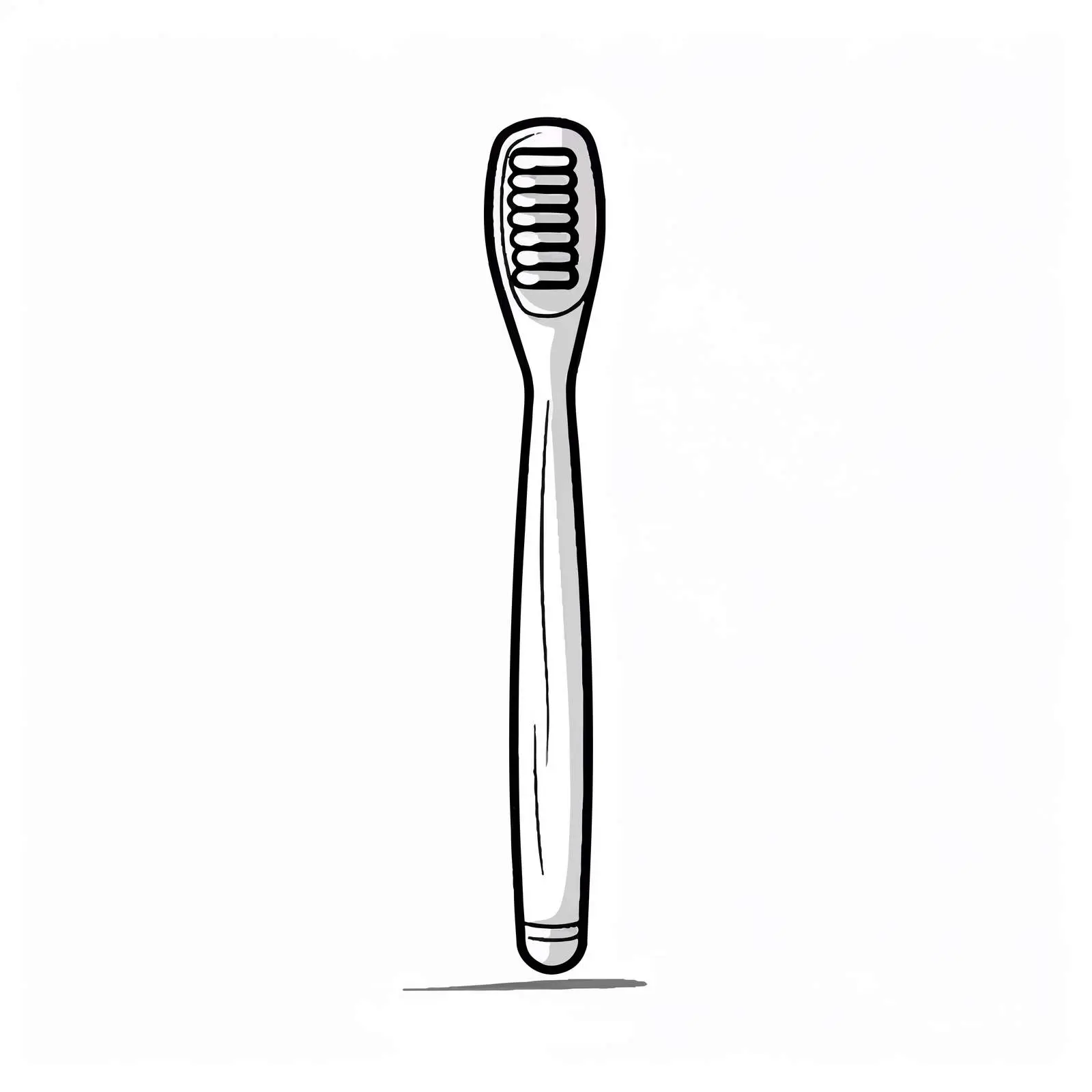 Toothbrush Outline Vector Illustration on White Background — free download from Dotvec