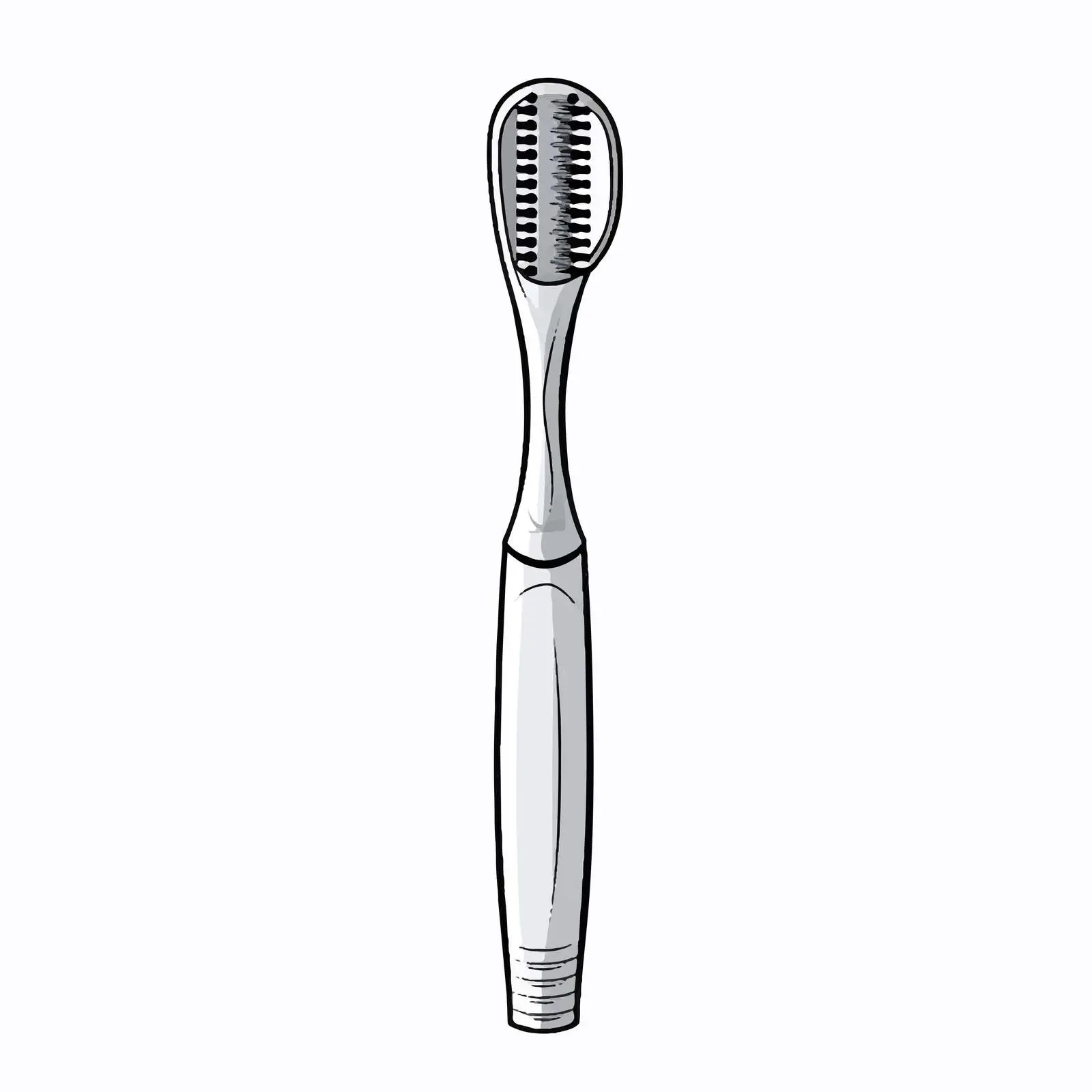 Outline Vector Toothbrush Illustration on White Background — free download from Dotvec
