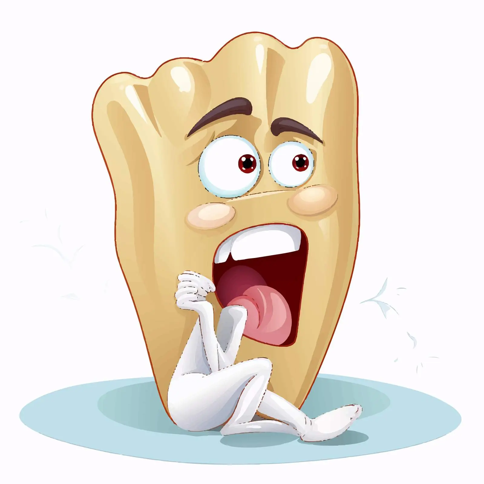 Toothache Cartoon Illustration on White Background — free download from Dotvec