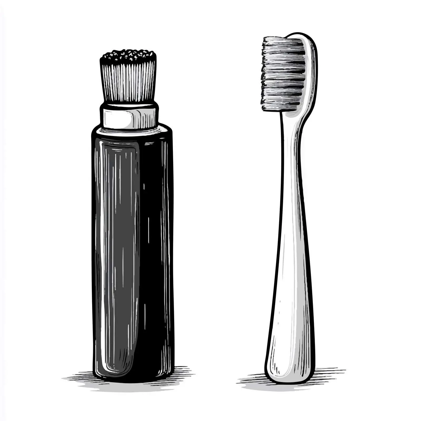 Cartoon Toothbrush and Toothpaste Vector Illustration — free download from Dotvec
