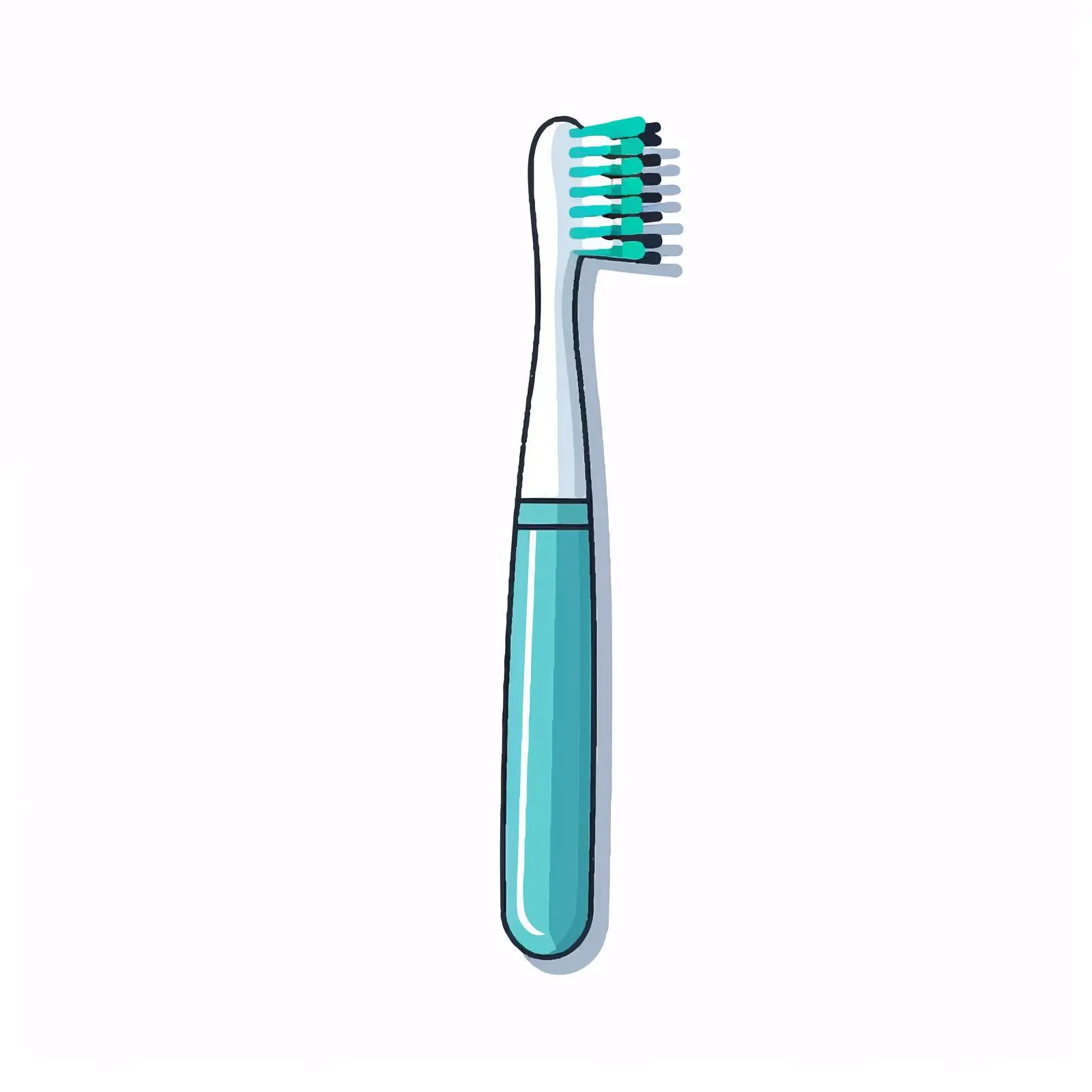 Cartoon Toothbrush Vector Line Illustration — free download from Dotvec
