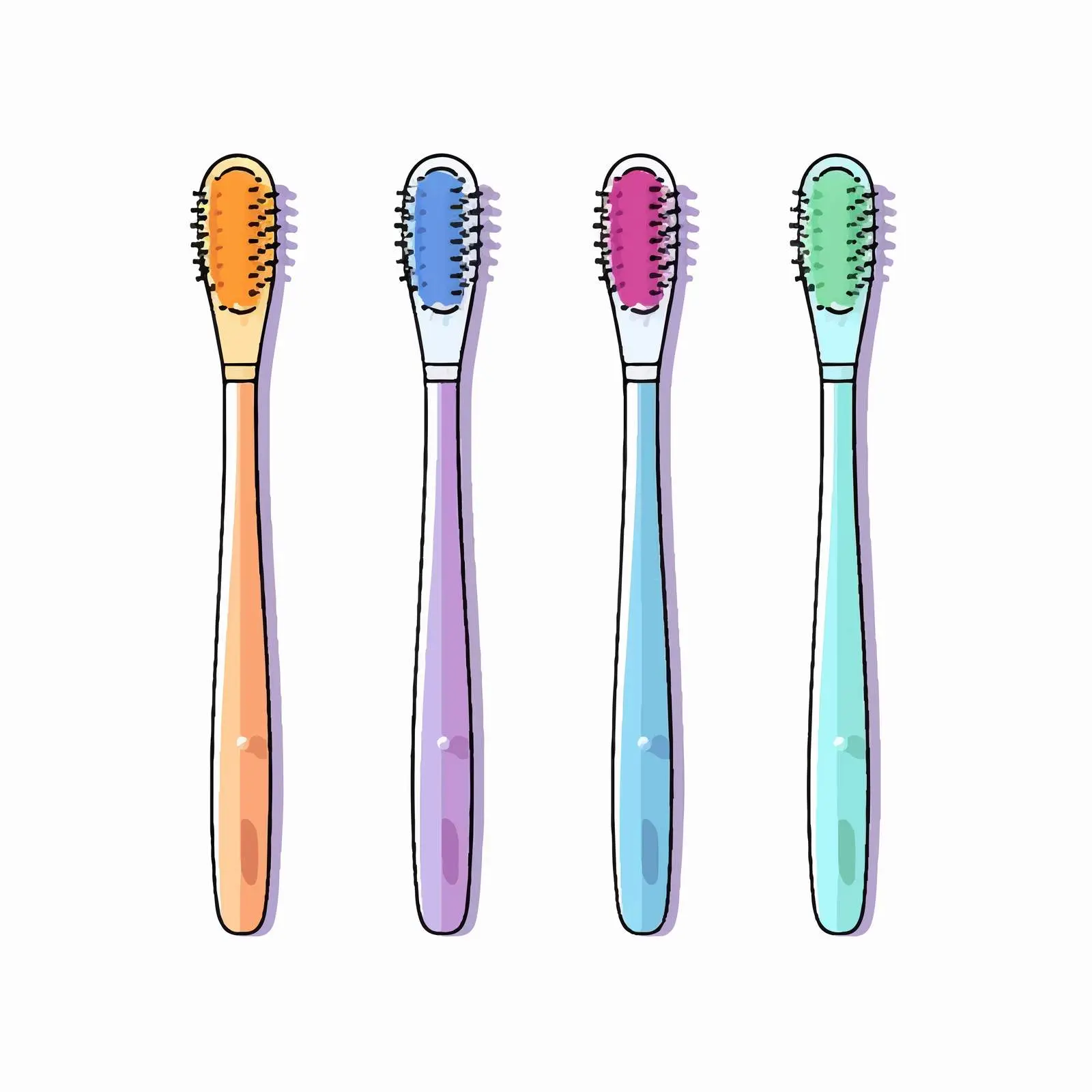 Vector Toothbrush Illustration on White Background — free download from Dotvec
