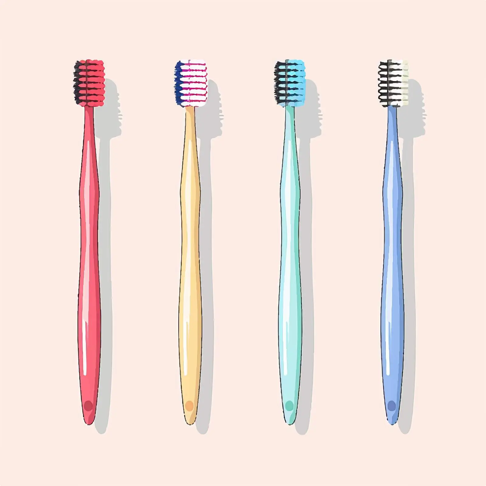 Isolated Vector Toothbrush Illustration on White Background — free download from Dotvec