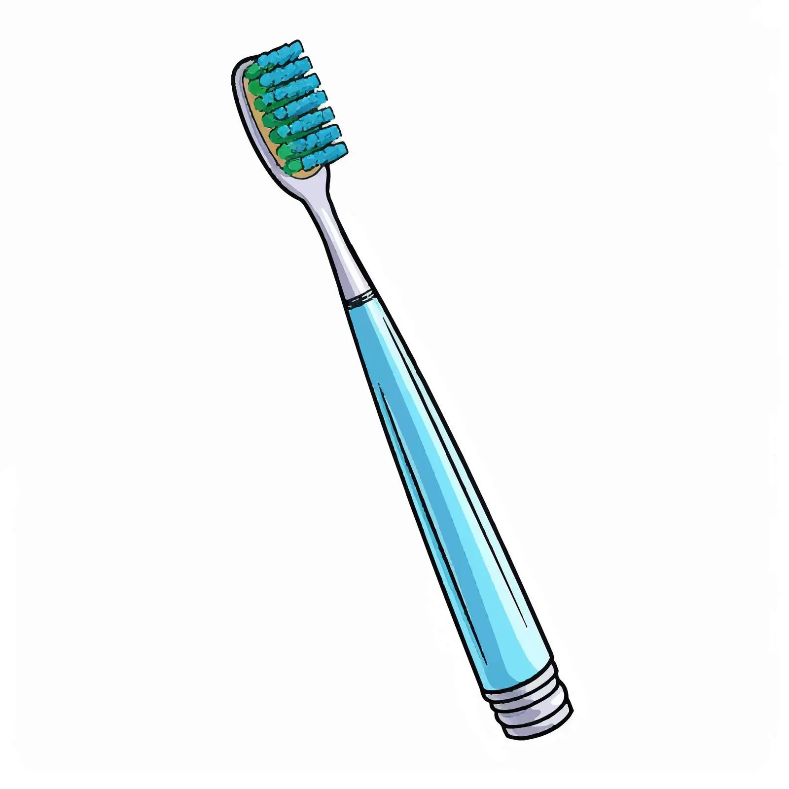 Toothbrush Illustration on White Background — free download from Dotvec