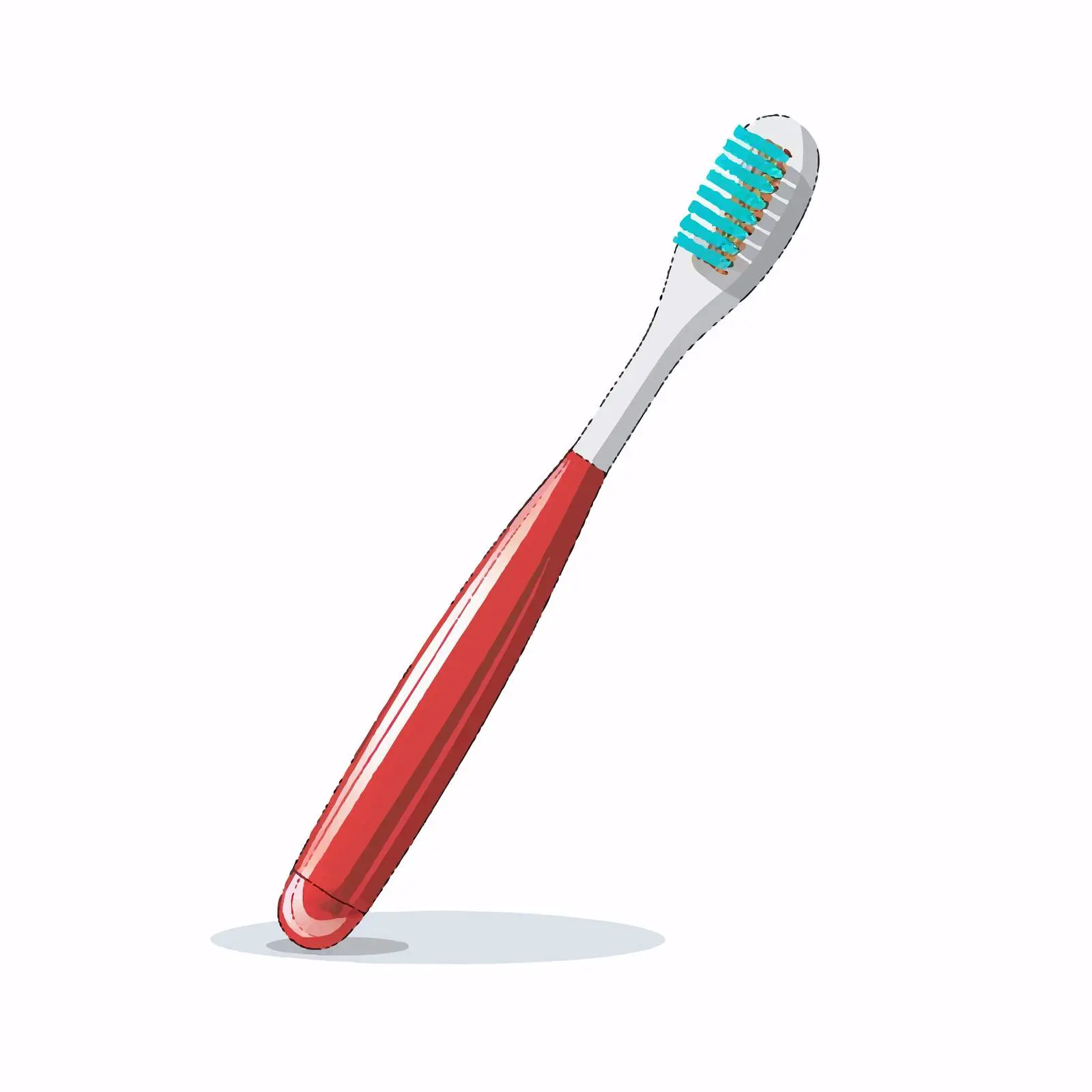 Toothbrush Illustration on White Background — free download from Dotvec